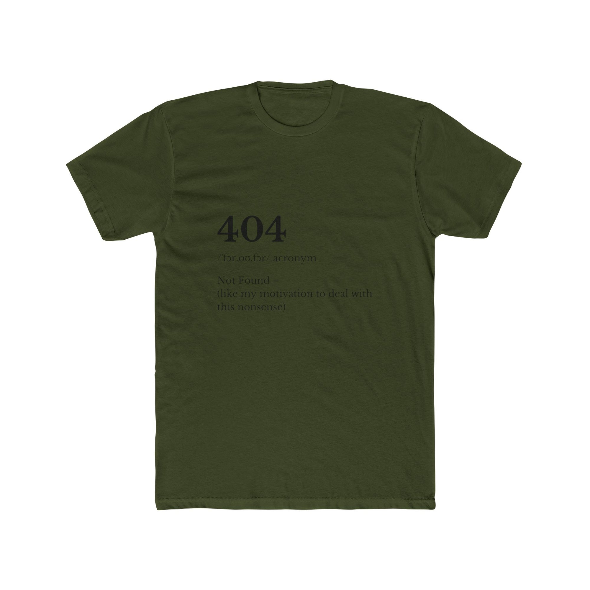 404 The Only Error Unisex Cotton Crew Tee, Casual Wear, Funny Graphic Tee, Gift for Tech Lovers, Humor Shirt, Everyday Style