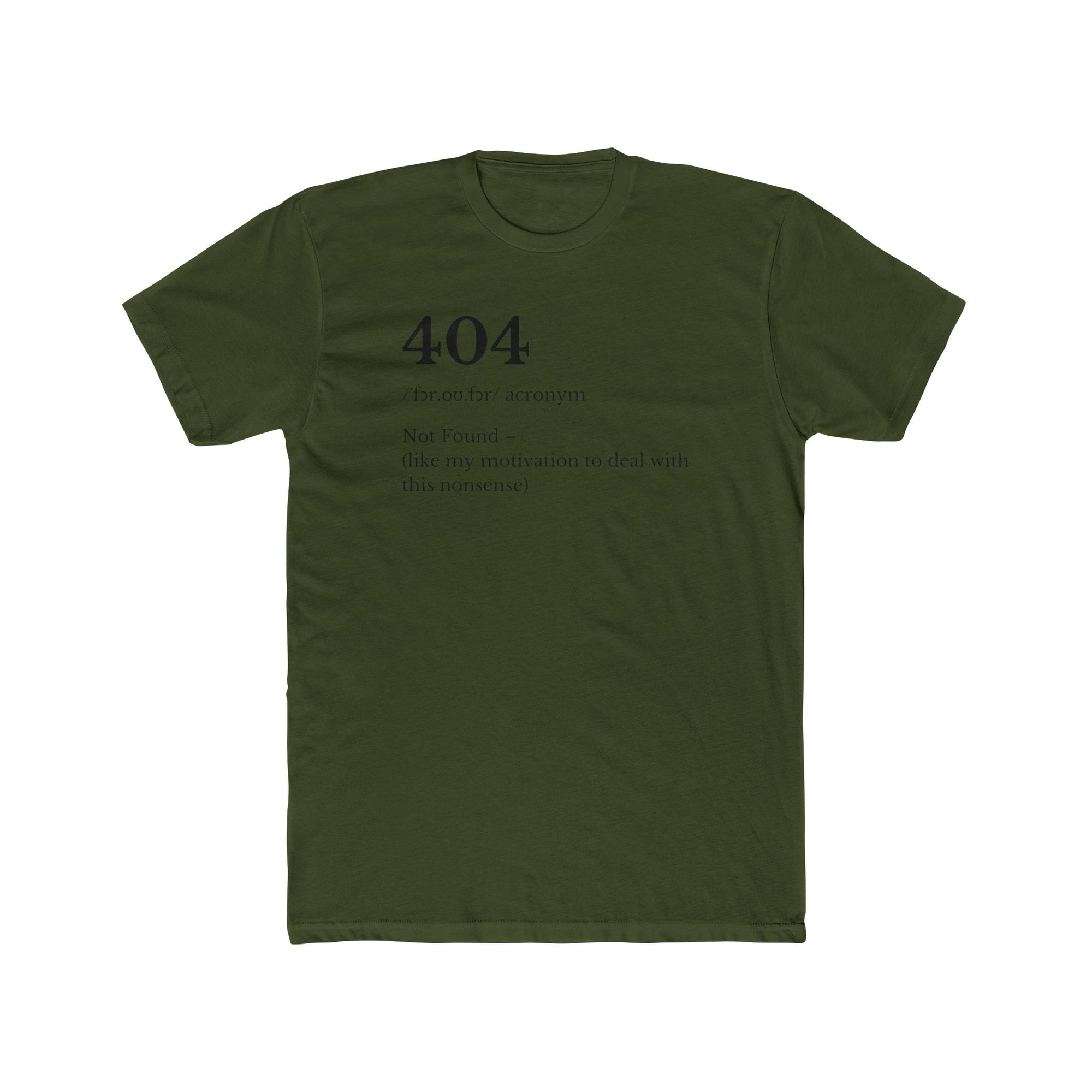 404 The Only Error Unisex Cotton Crew Tee, Casual Wear, Funny Graphic Tee, Gift for Tech Lovers, Humor Shirt, Everyday Style