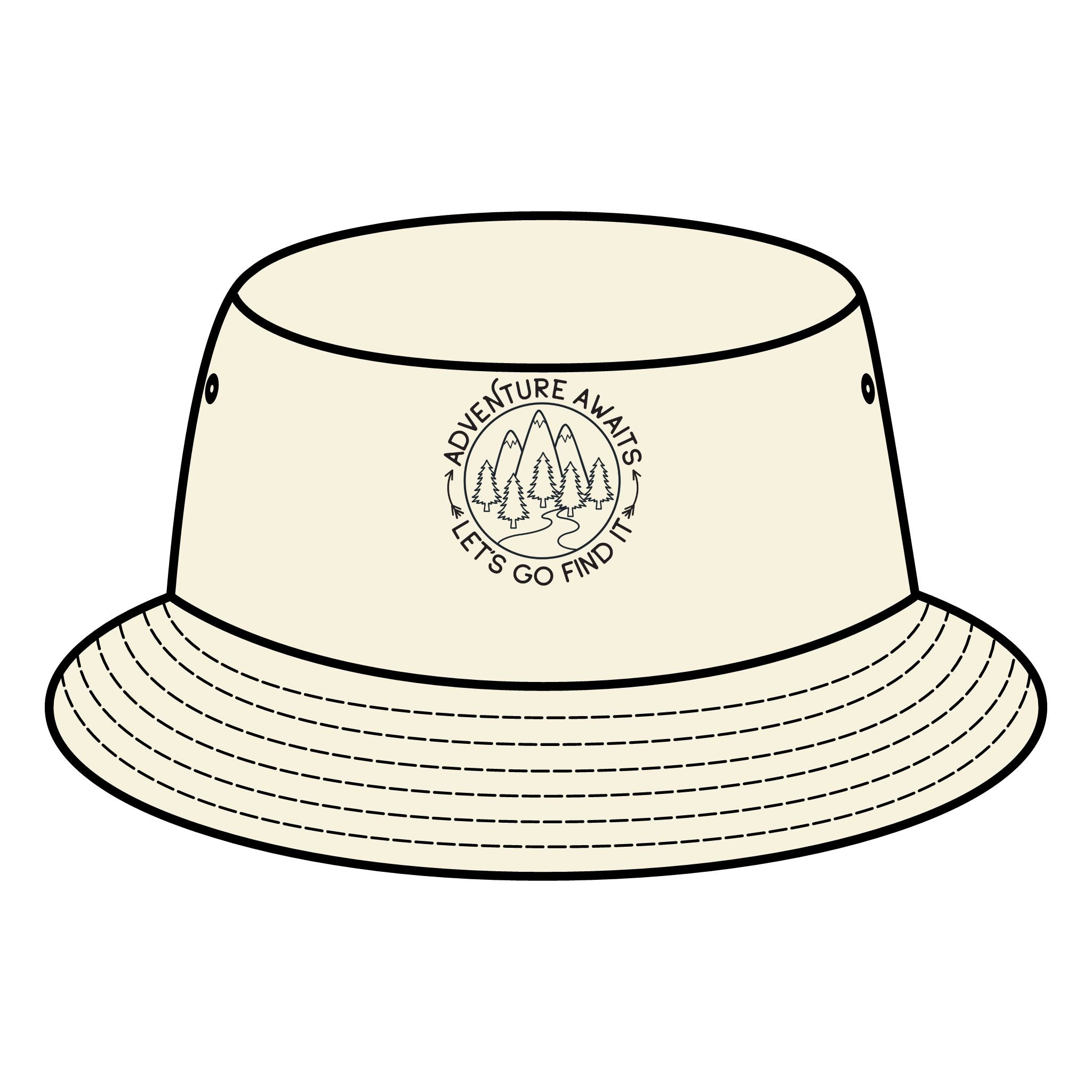 Bucket Hat Adventure Awaits Let's Go Find It