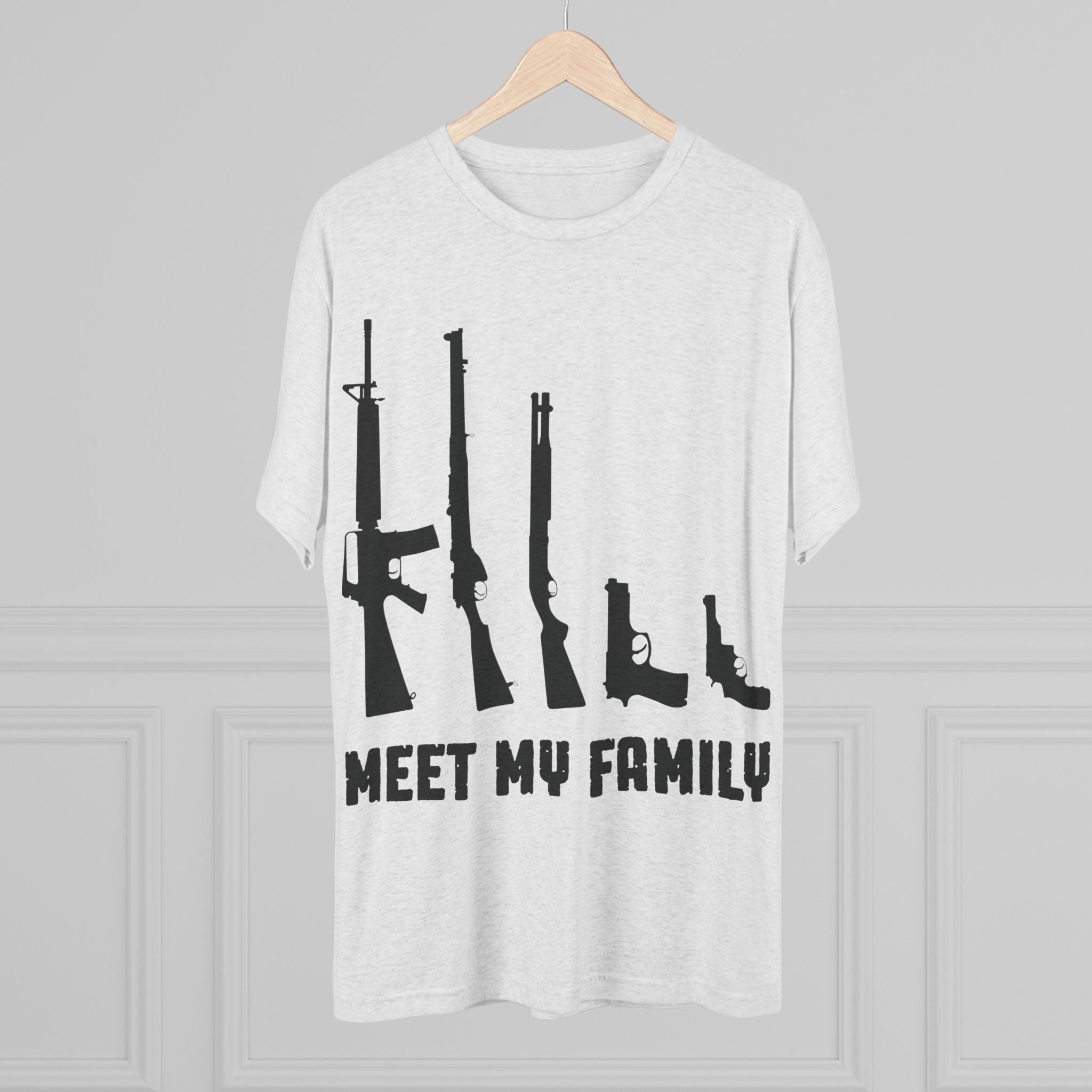 T-Shirt - Meet My Family Unisex Tri-Blend Crew Tee