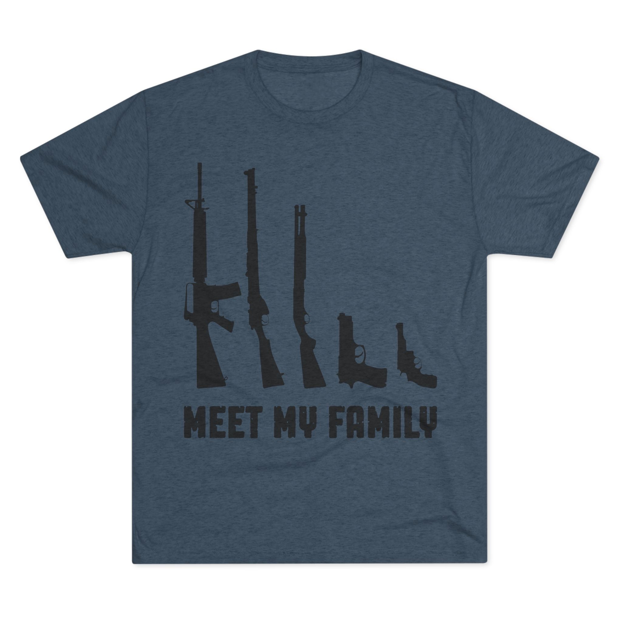 T-Shirt - Meet My Family Unisex Tri-Blend Crew Tee