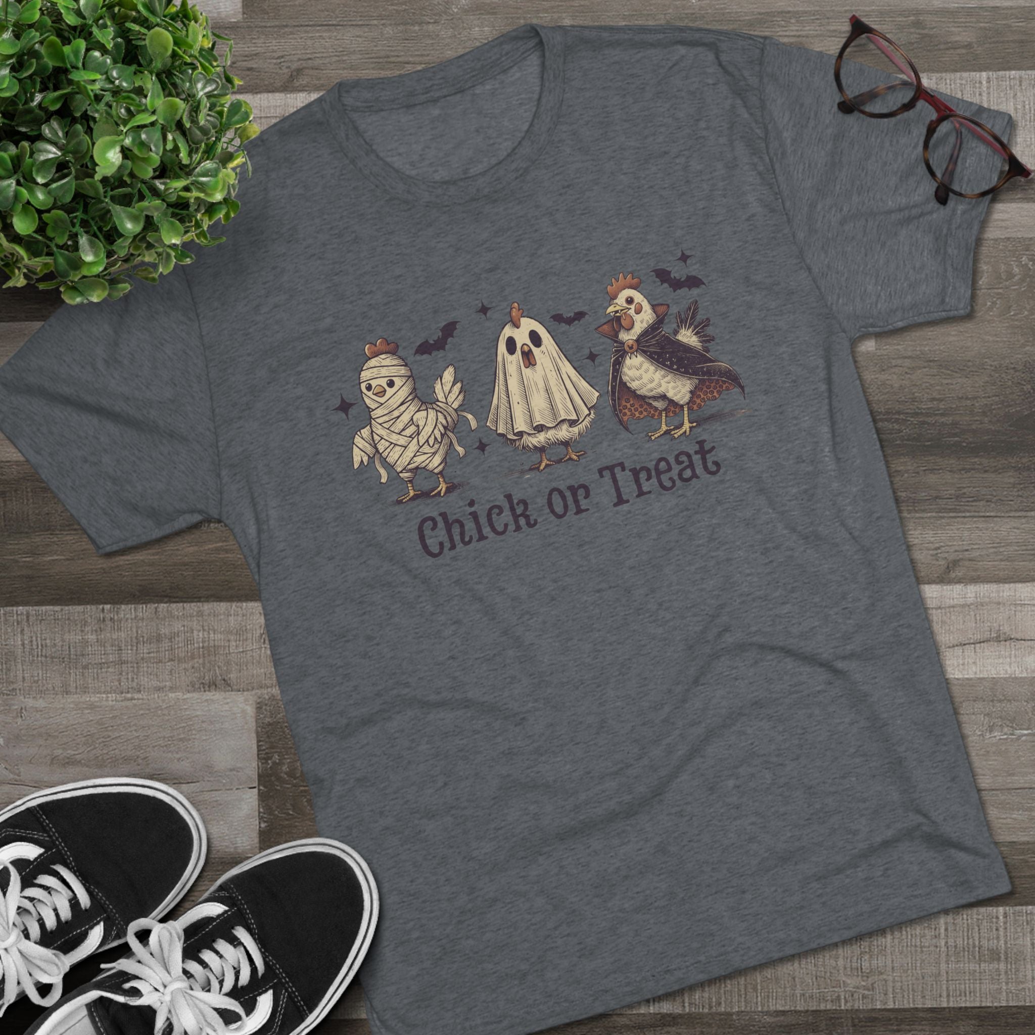 Halloween Crew Tee - Chick or Treat Unisex Tee, Spooky Shirt, Fall Fashion, Halloween Gift, Cute Costume Tee, Autumn Vibes
