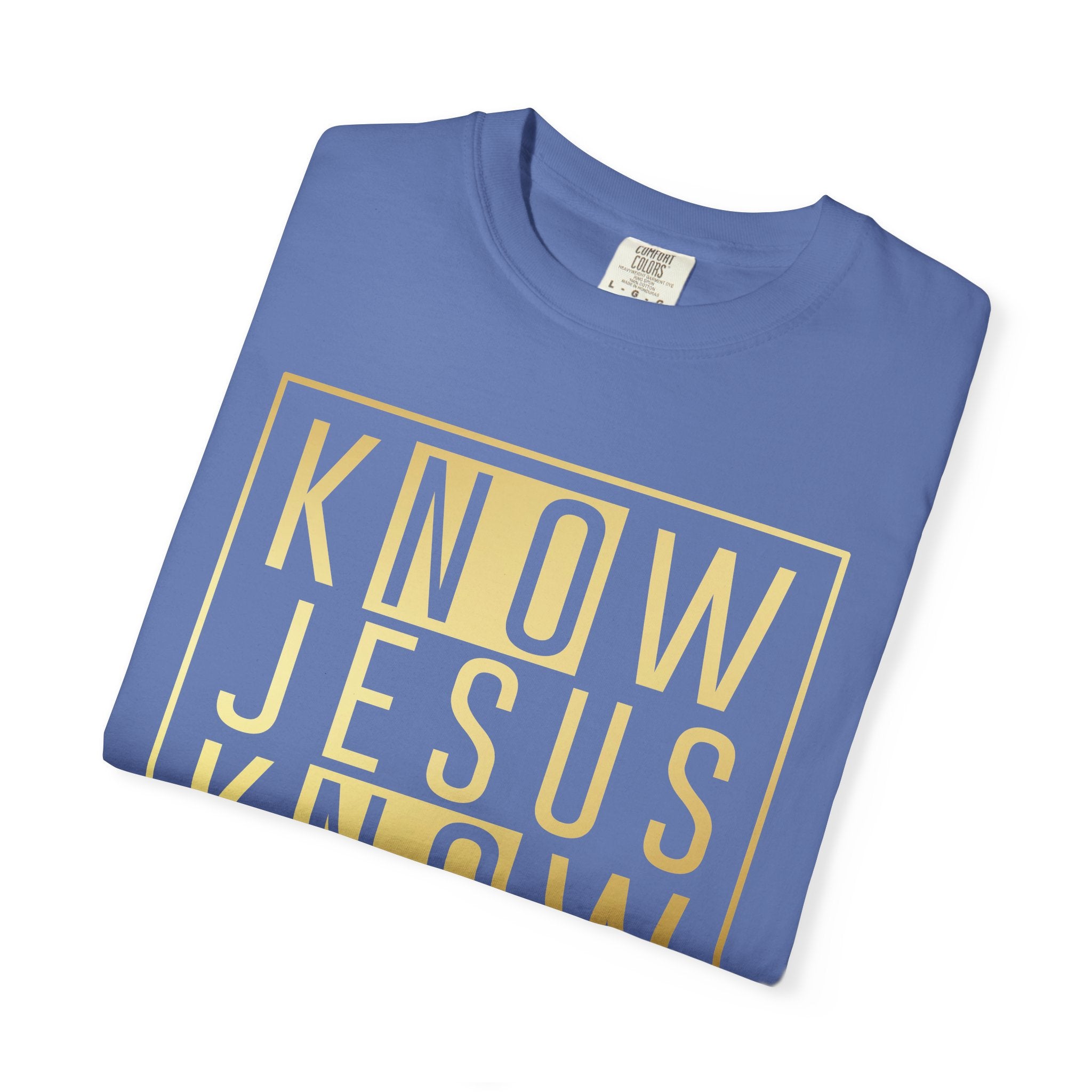 Know Jesus, Know Peace Unisex Garment-Dyed T-shirt | Inspirational Apparel for Faith, Church Events, Gifts, Casual Wear, Summer Outfits