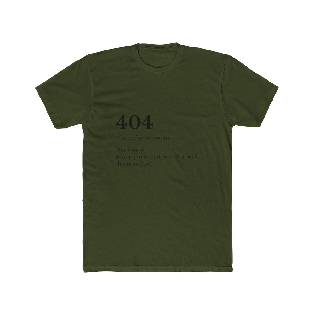 404 The Only Error Unisex Cotton Crew Tee, Casual Wear, Funny Graphic Tee, Gift for Tech Lovers, Humor Shirt, Everyday Style