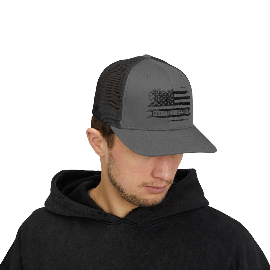 Snapback Cap American Flag Protect the 2nd