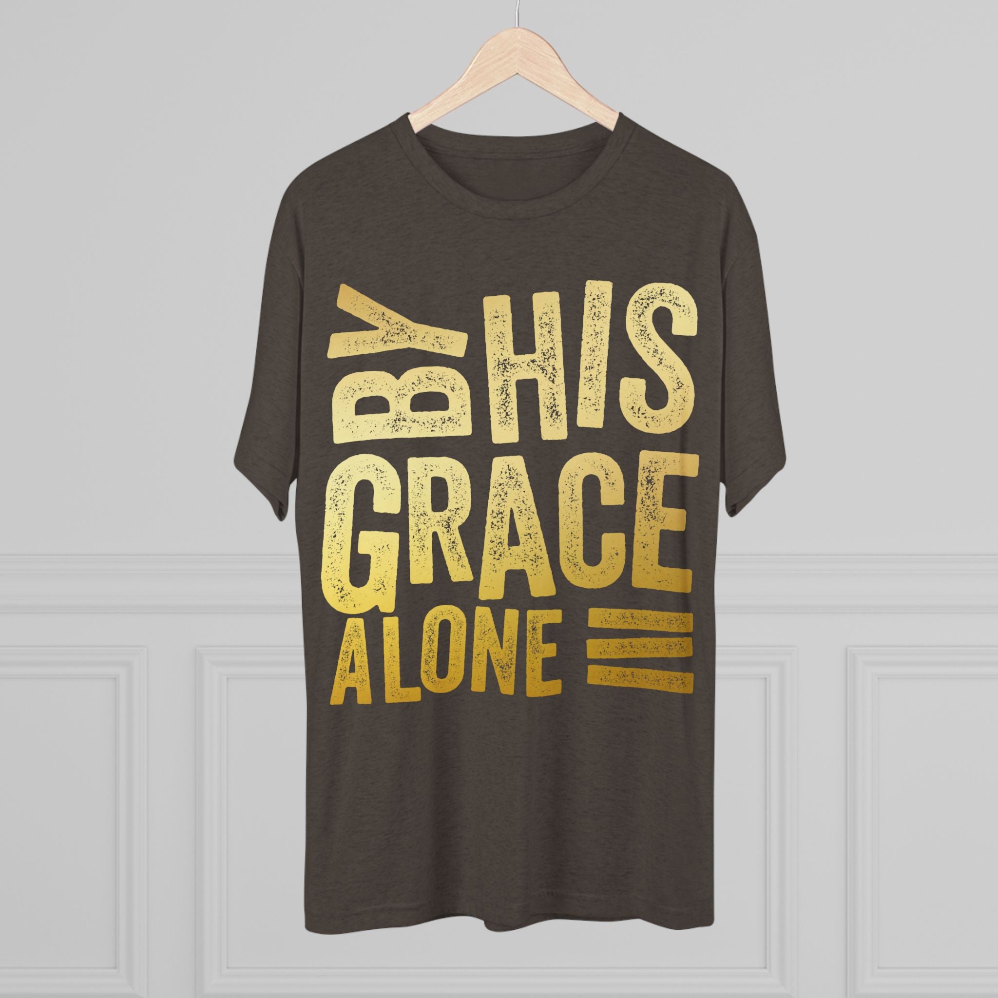 Unisex Tri-Blend Crew Tee - 'By His Grace Alone' Inspirational T-Shirt, Faith-Based Apparel, Christian Gift, Casual Everyday Wear, [...]