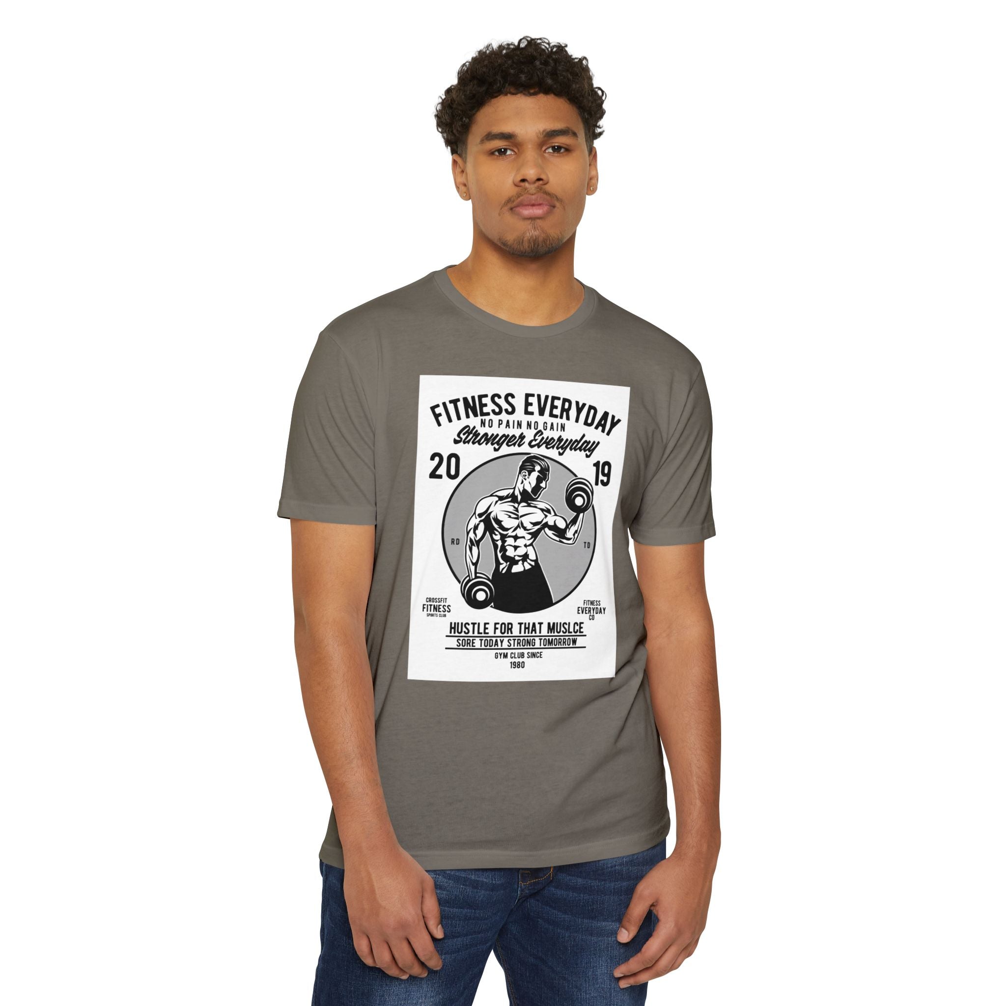 Fitness Everyday Unisex CVC Jersey T-shirt | Gym Shirt, Workout Tee, Fitness Apparel, Motivational Shirt, Gift for Him/Her