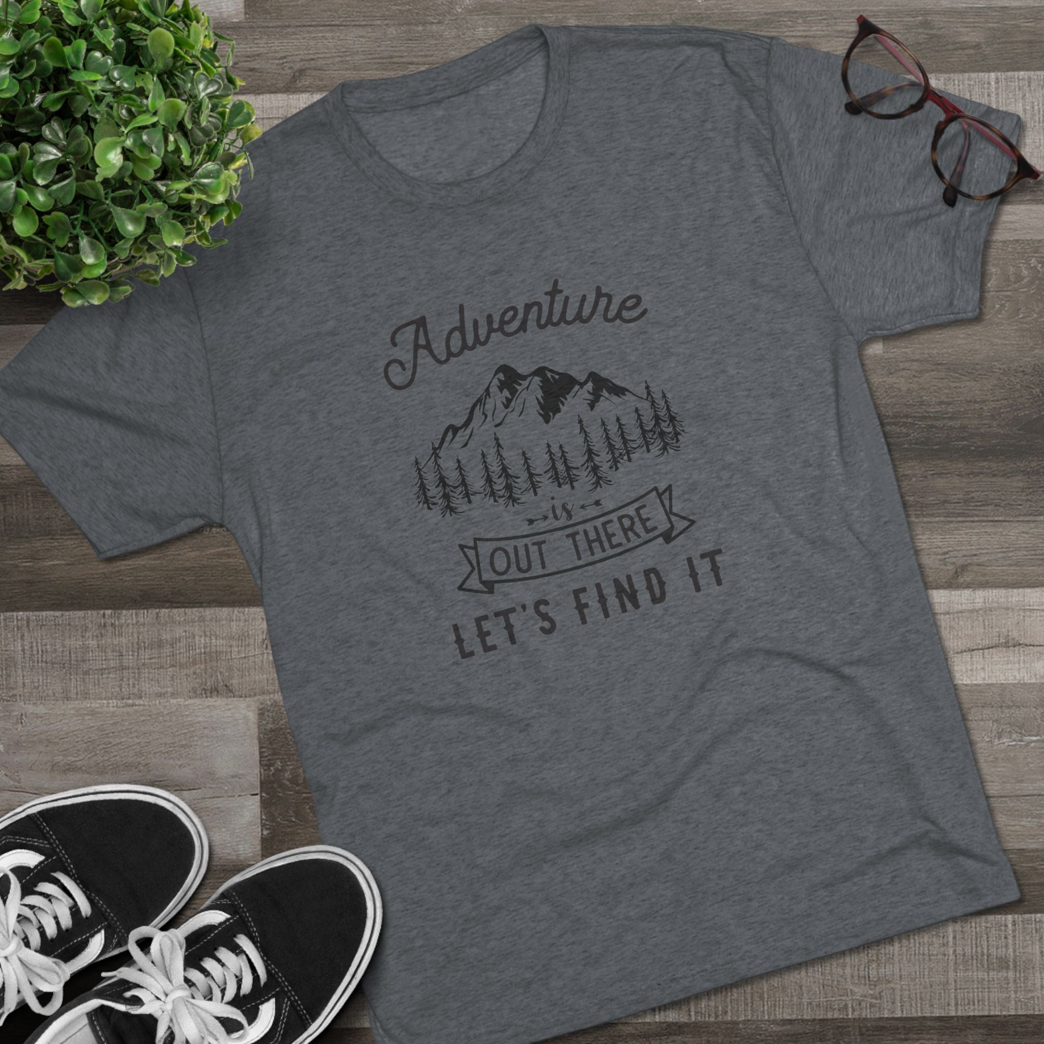 Camping Adventure Tri-Blend Tee - Out There Let's Find It