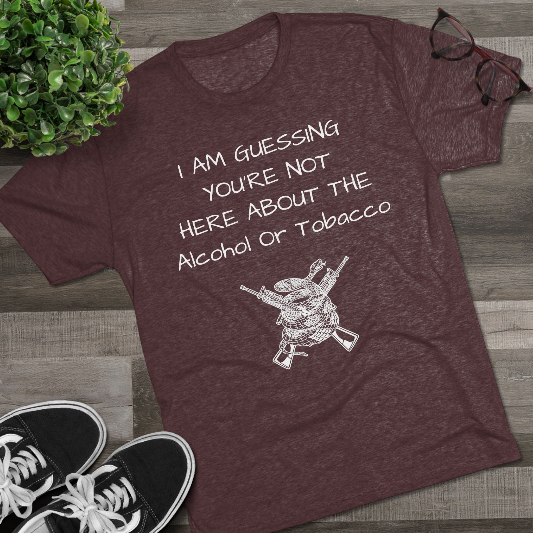 Tri-Blend Crew Tee - Alcohol or Tobacco Design