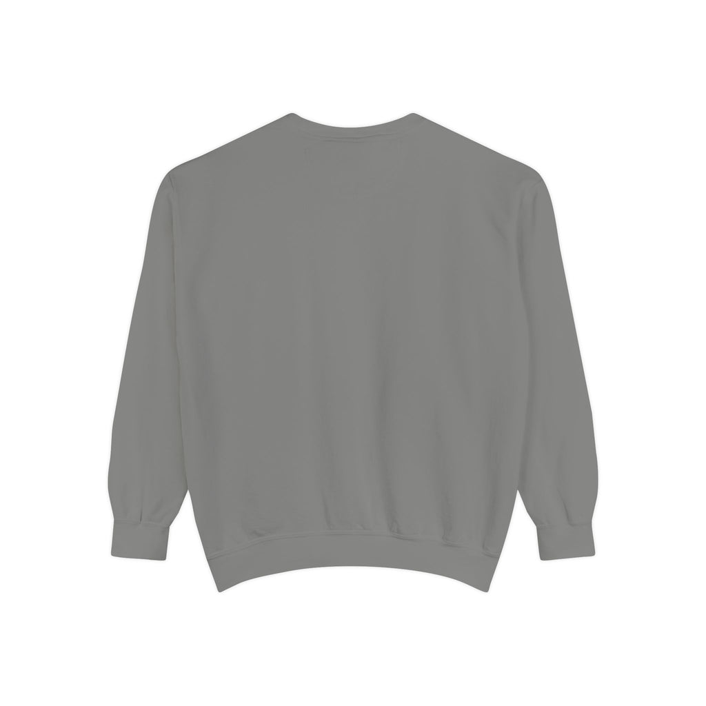 Halloween-Themed Garment-Dyed Unisex Sweatshirt, Cozy Fall Fashion, Cute Pet Designs, Perfect for Halloween Parties, Gift Idea
