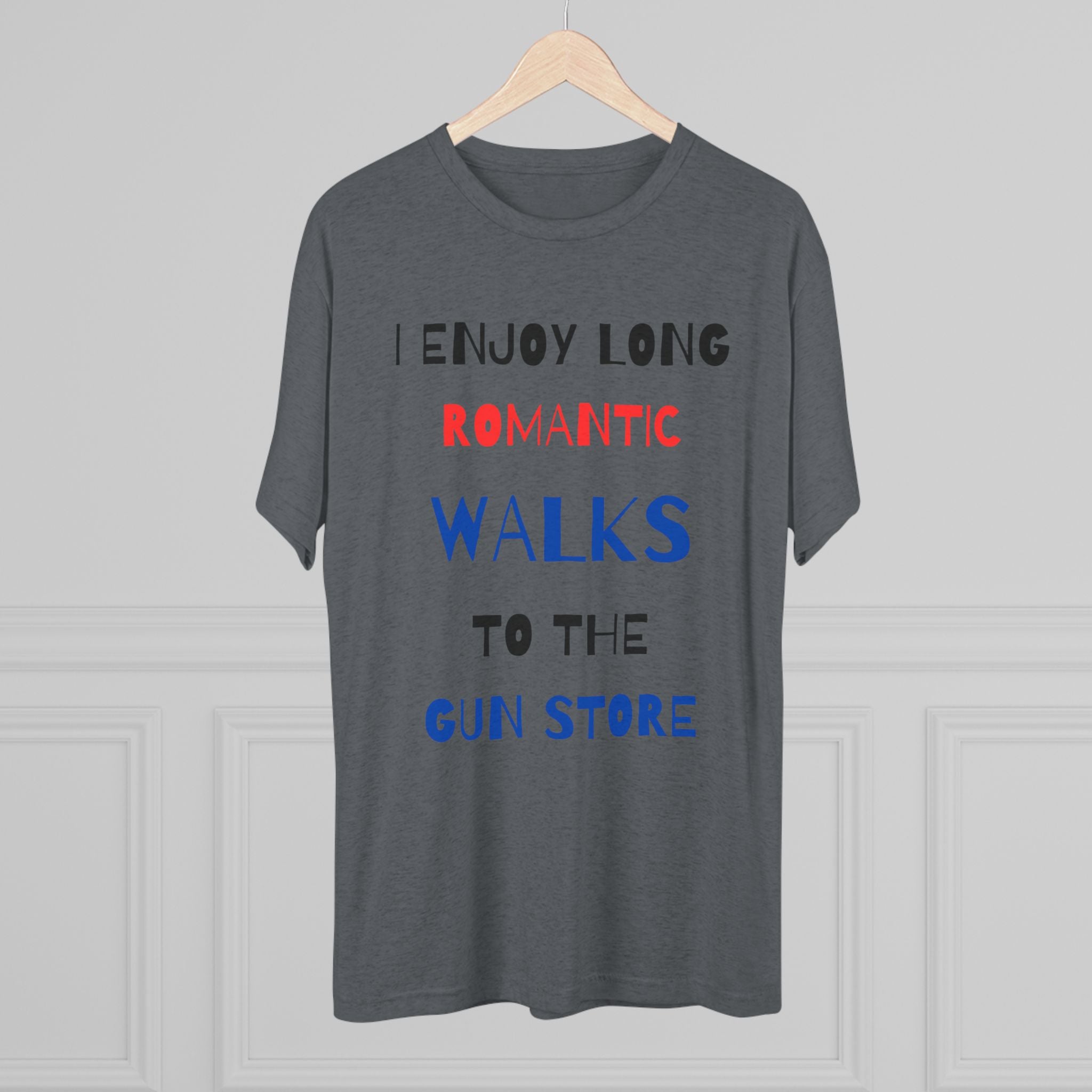 Gun Lover's Tri-Blend Tee - Romantic Walks Design