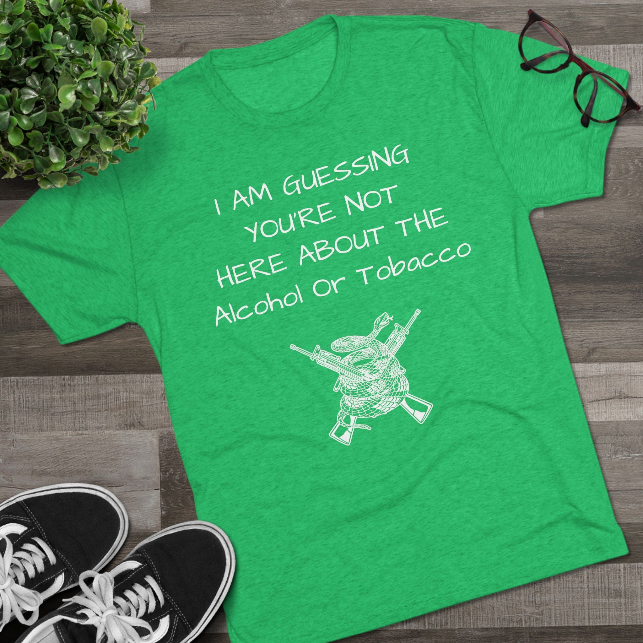 Tri-Blend Crew Tee - Alcohol or Tobacco Design