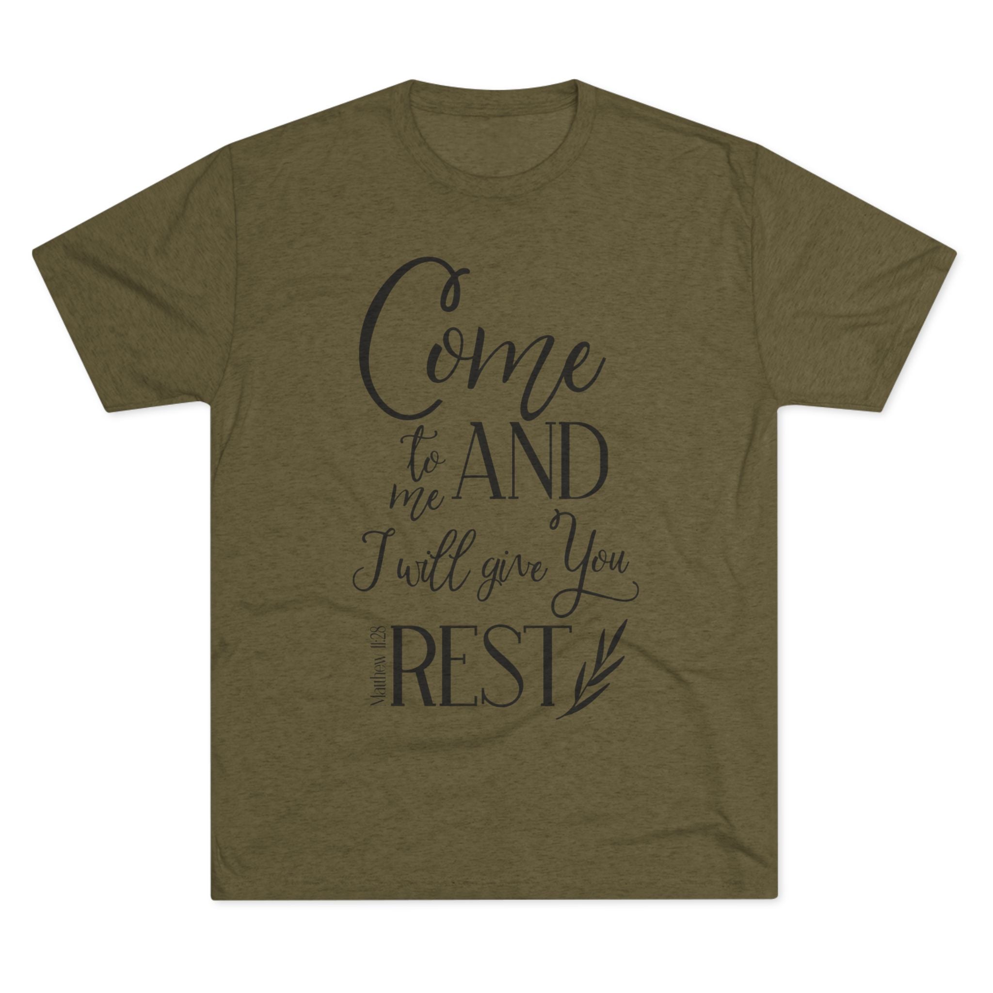 Crew Tee - 'Come to me and I will give you rest' T-Shirt