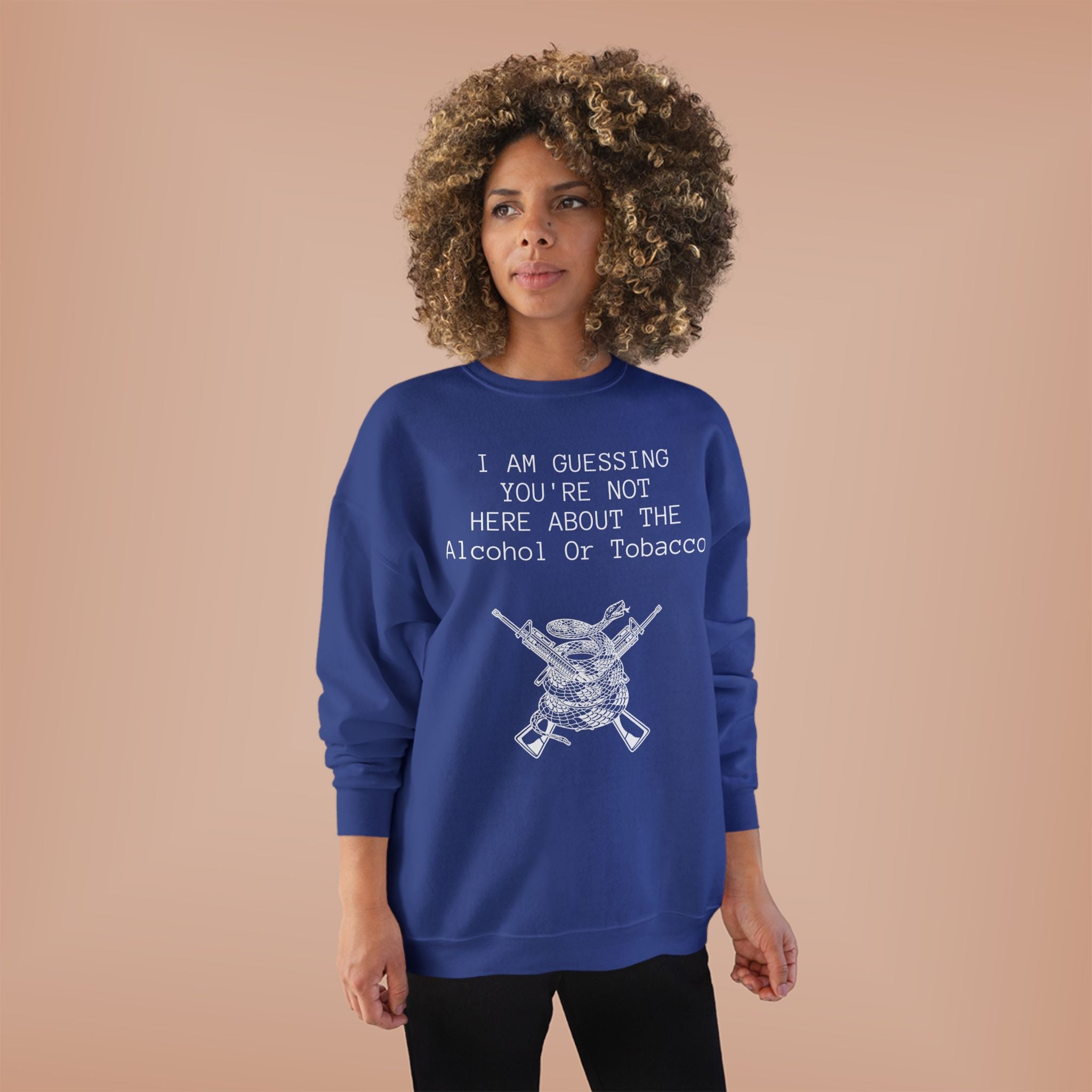 Unisex EcoSmart® Crewneck Sweatshirt - Alcohol or Tobacco Design