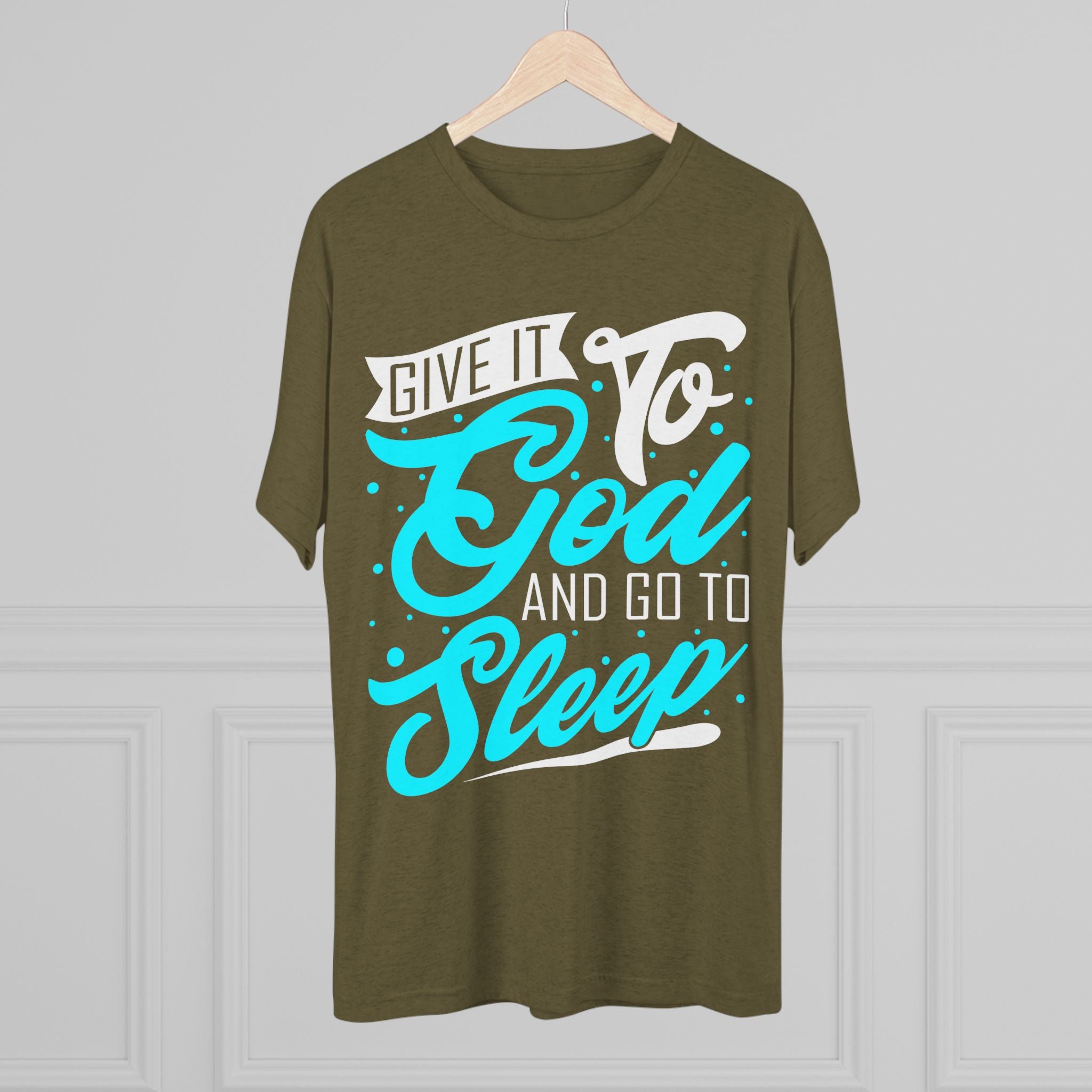 God Sleep Unisex Tri-Blend Crew Tee, Relaxation Shirt, Gift for Sleep Lovers, Comfortable Casual Wear, Perfect for Everyday