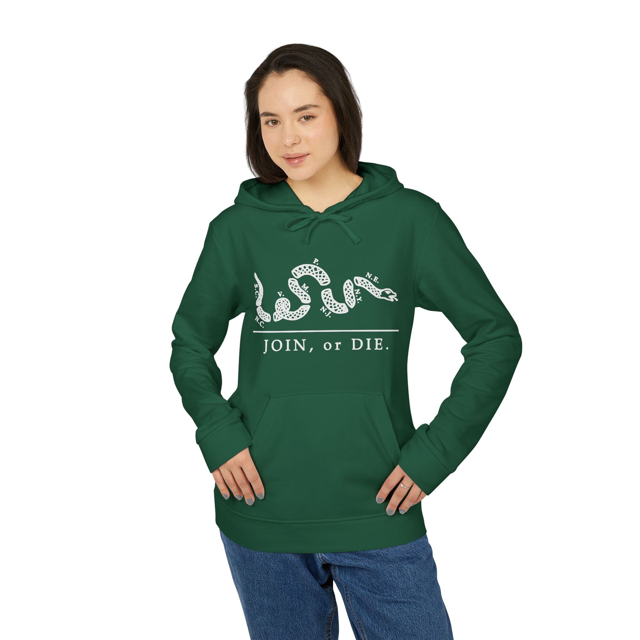 Fleece Hoodie - Bold Lines Design