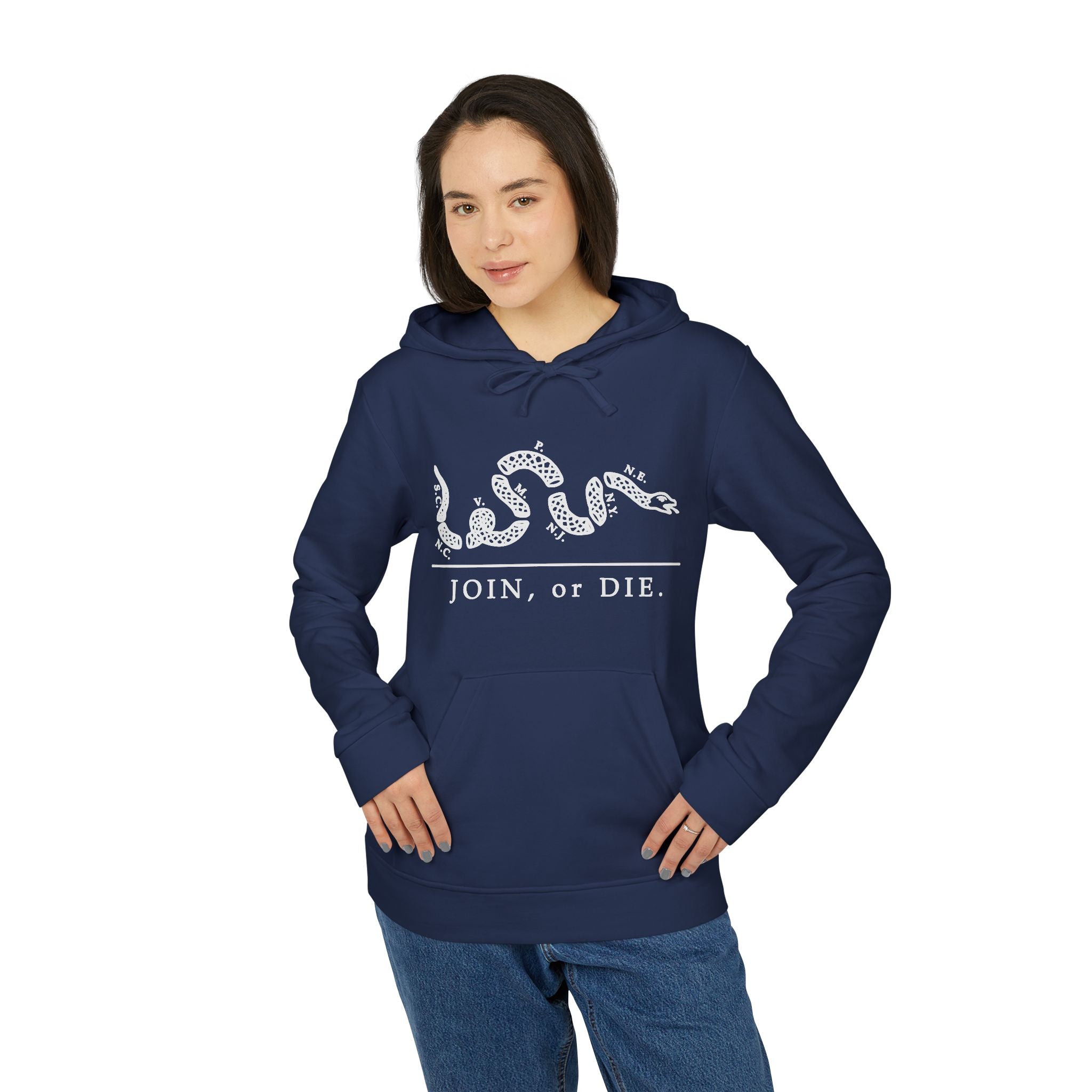 Fleece Hoodie - Bold Lines Design