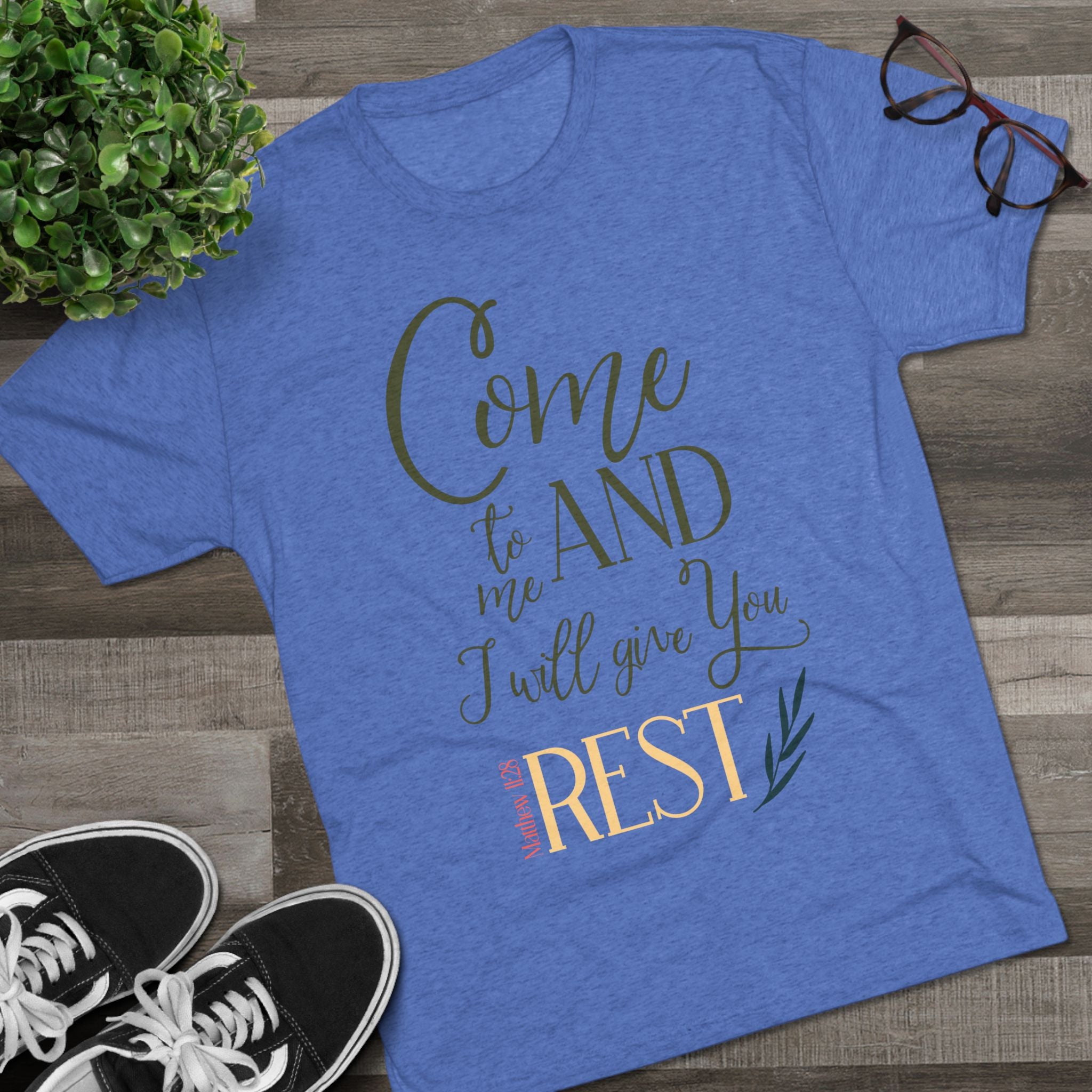 Crew Tee - 'Come to me and I will give you rest' T-Shirt