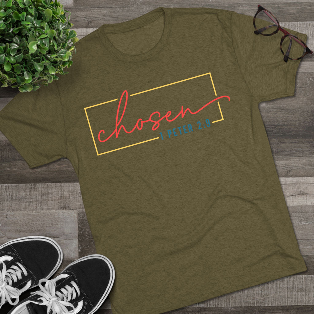 Faith-Inspired Unisex Tee, Chosen Comfort Shirt, Inspirational Crew T-Shirt, Casual Daily Wear, Gift for Believers