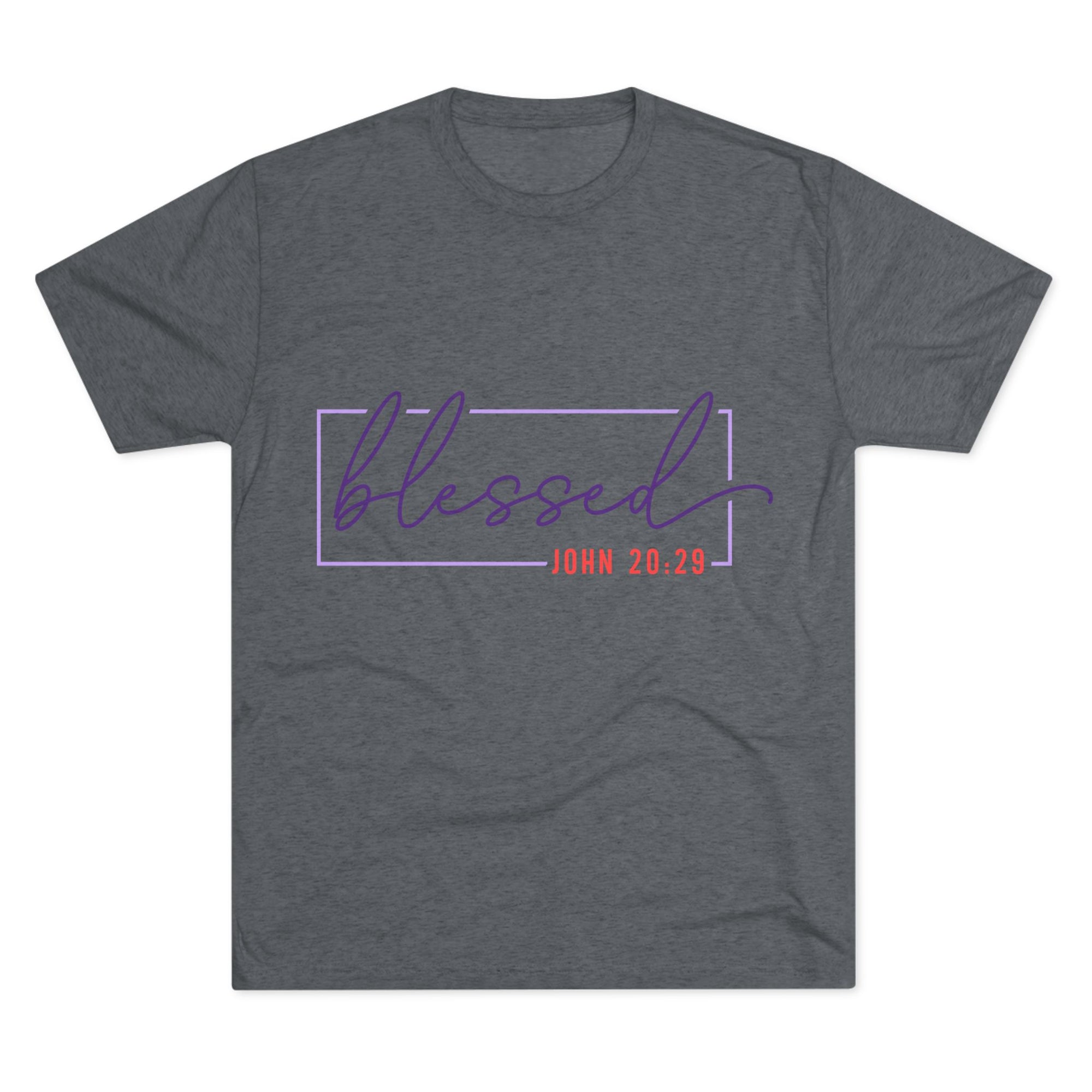 Blessed Unisex Tri-Blend Crew Tee | Inspirational Gift for Friends, Spiritual Wear, Faith-Based Apparel, Green Shirt, Casual Top