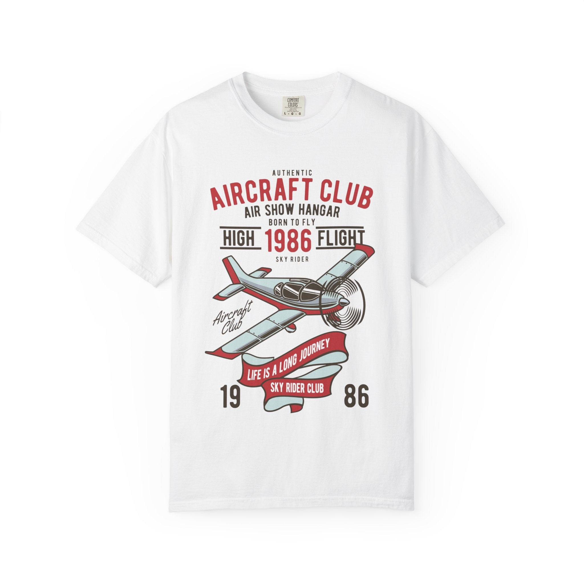 Vintage Aircraft Club T-Shirt | Unisex Garment-Dyed Tee, Aviation Lover Gift, Retro Airplane Shirt, Sky Rider Apparel, Air Show Fashion