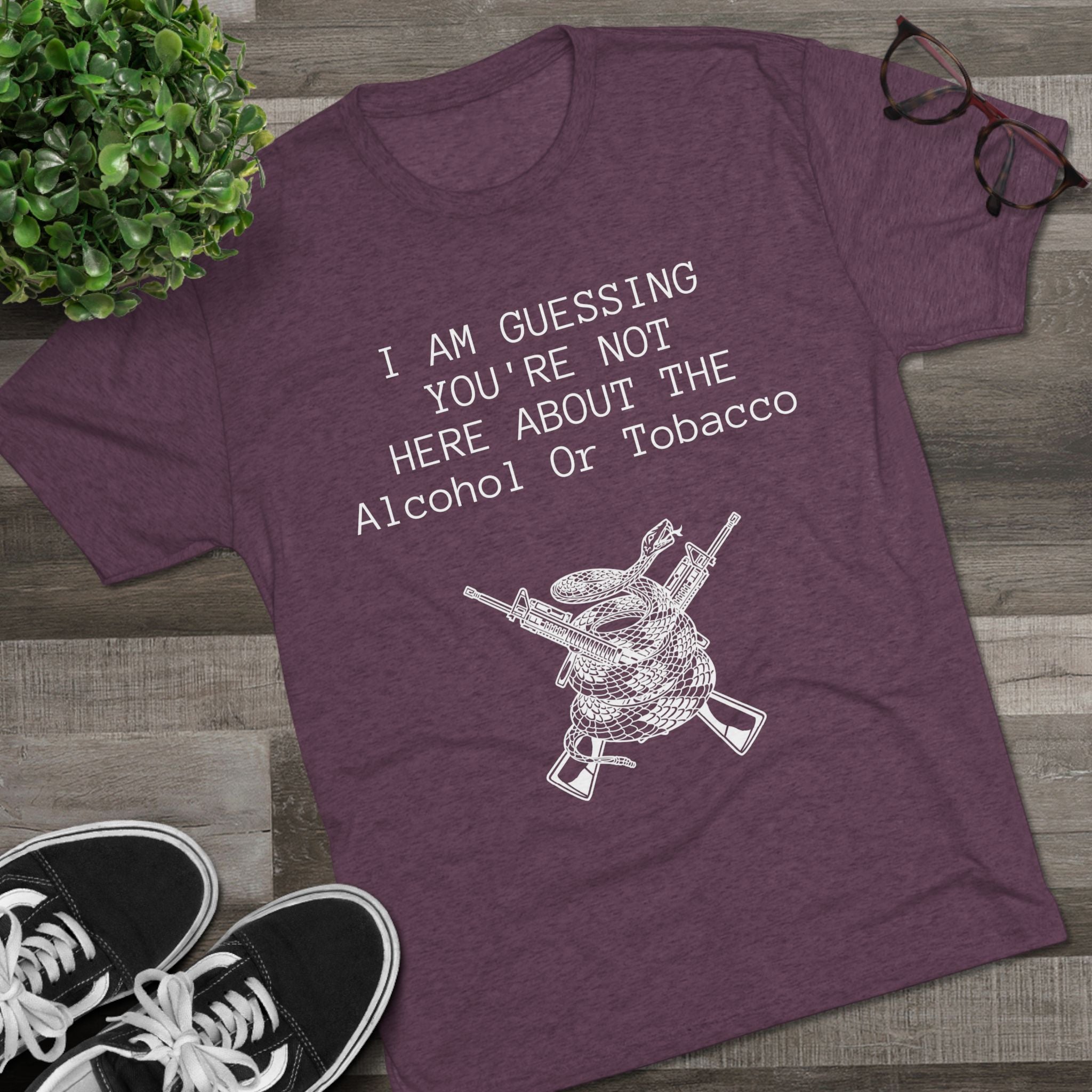 Tri-Blend Crew Tee - Alcohol or Tobacco Design