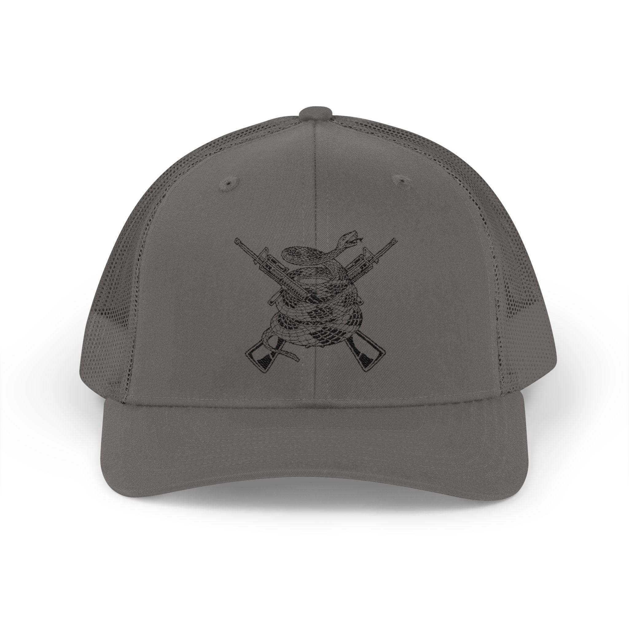Snapback Cap, Crossed Rifles with Snake Design