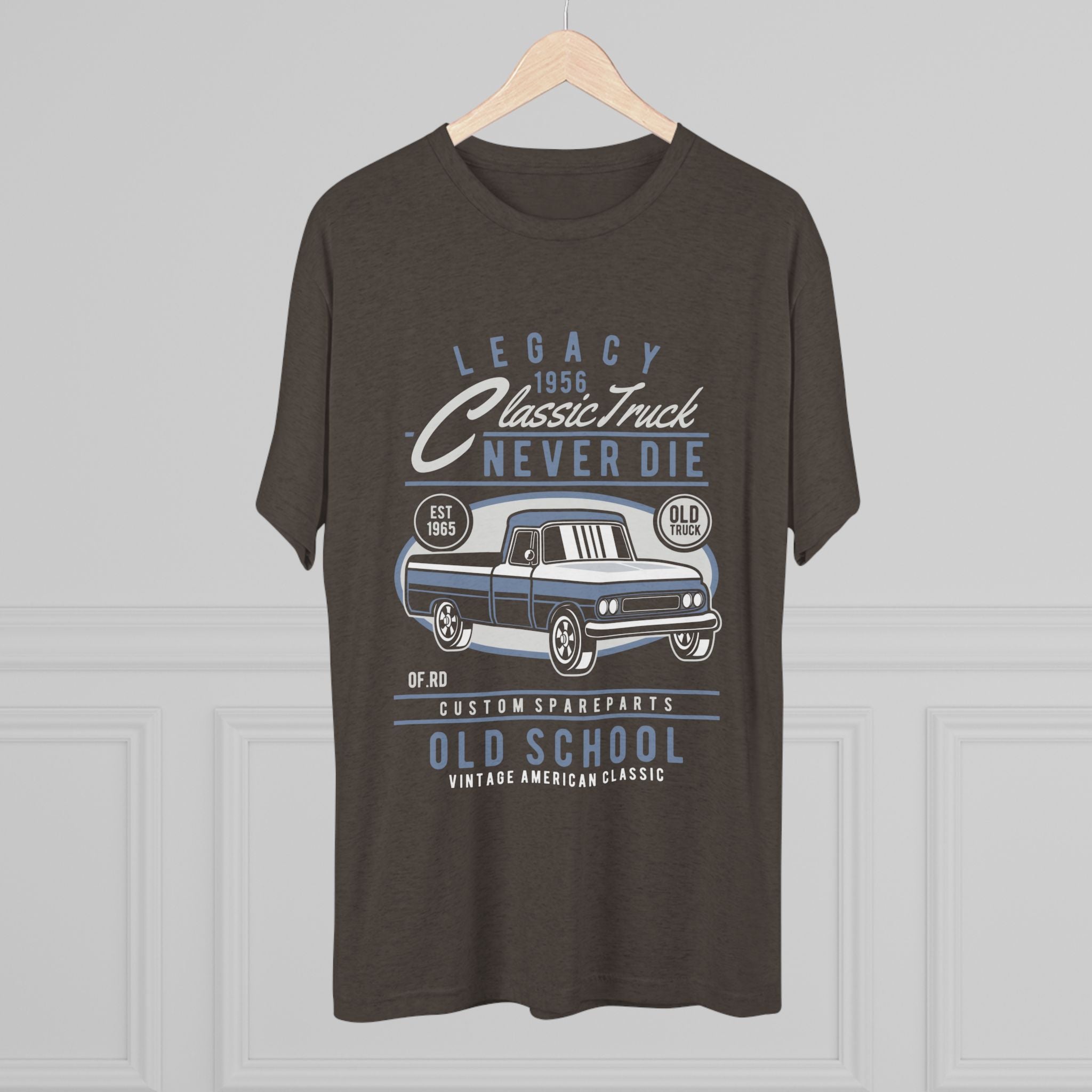 Vintage Classic Truck Tee - Unisex Tri-Blend Crew Neck