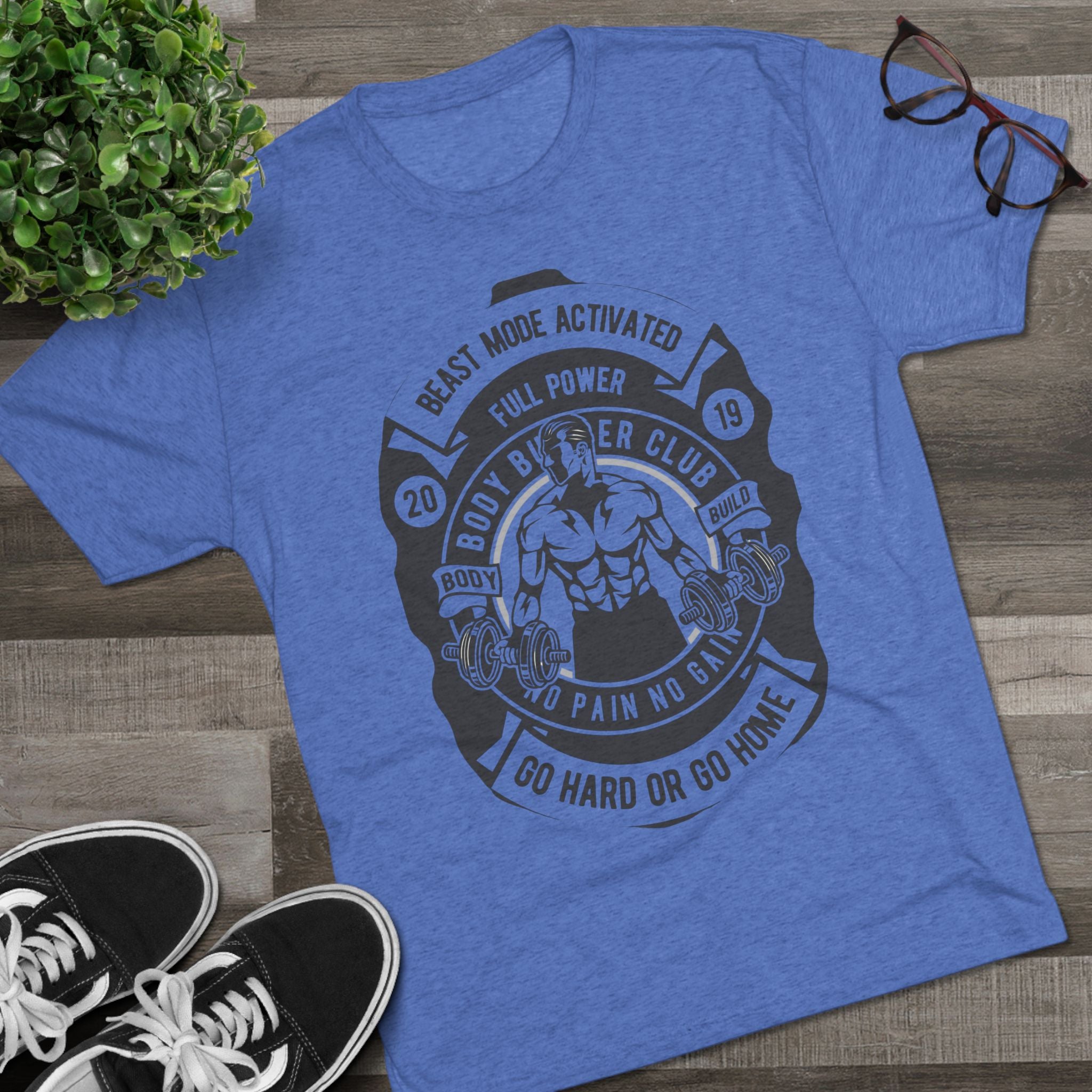 Beast Mode Activated Crew Tee | Gym Shirt, Fitness Apparel, Body Builder Gift, Workout Top, No Pain No Gain Tee