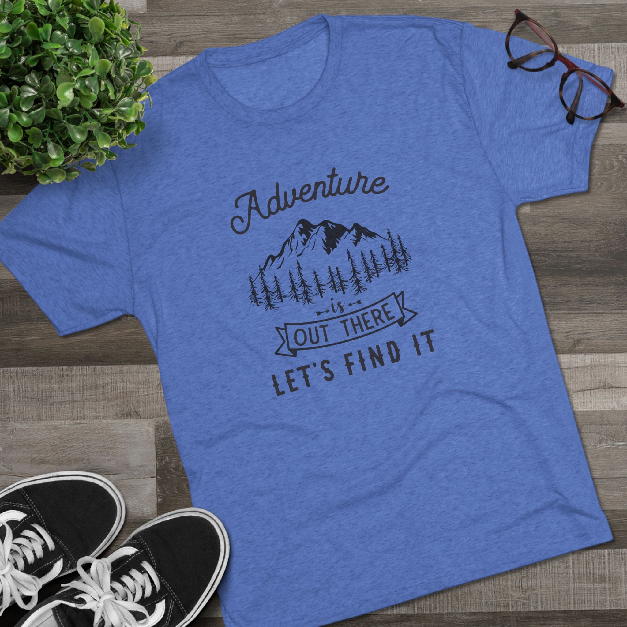 Camping Adventure Tri-Blend Tee - Out There Let's Find It
