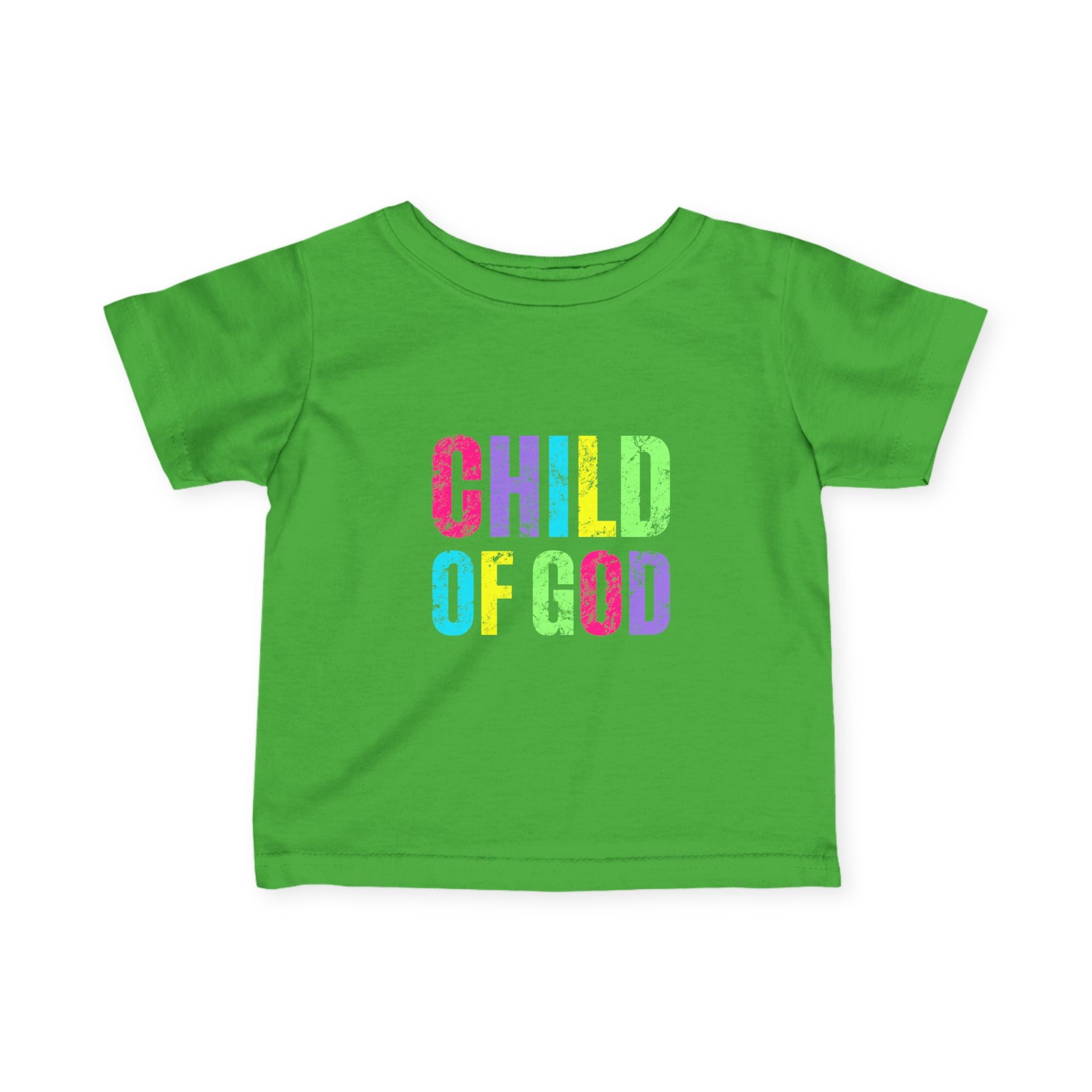 Colorful Child of God Infant Tee, Cute Baby T-Shirt, Rainbow Kids Shirt, Faith-Based Apparel, Baby Shower Gift