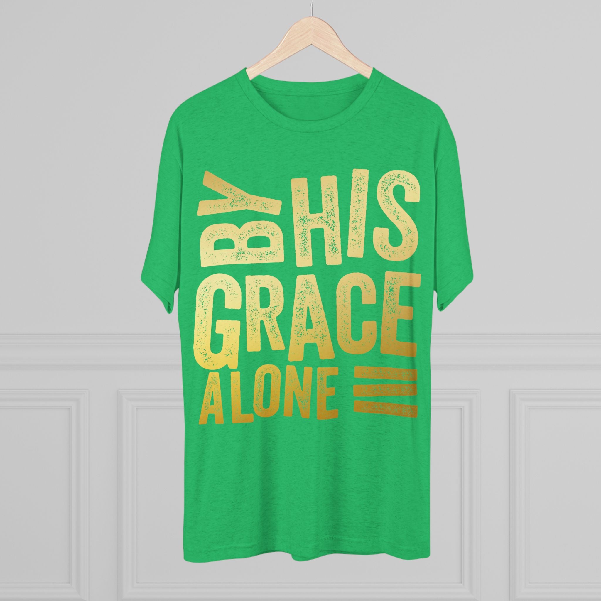 Unisex Tri-Blend Crew Tee - 'By His Grace Alone' Inspirational T-Shirt, Faith-Based Apparel, Christian Gift, Casual Everyday Wear, [...]