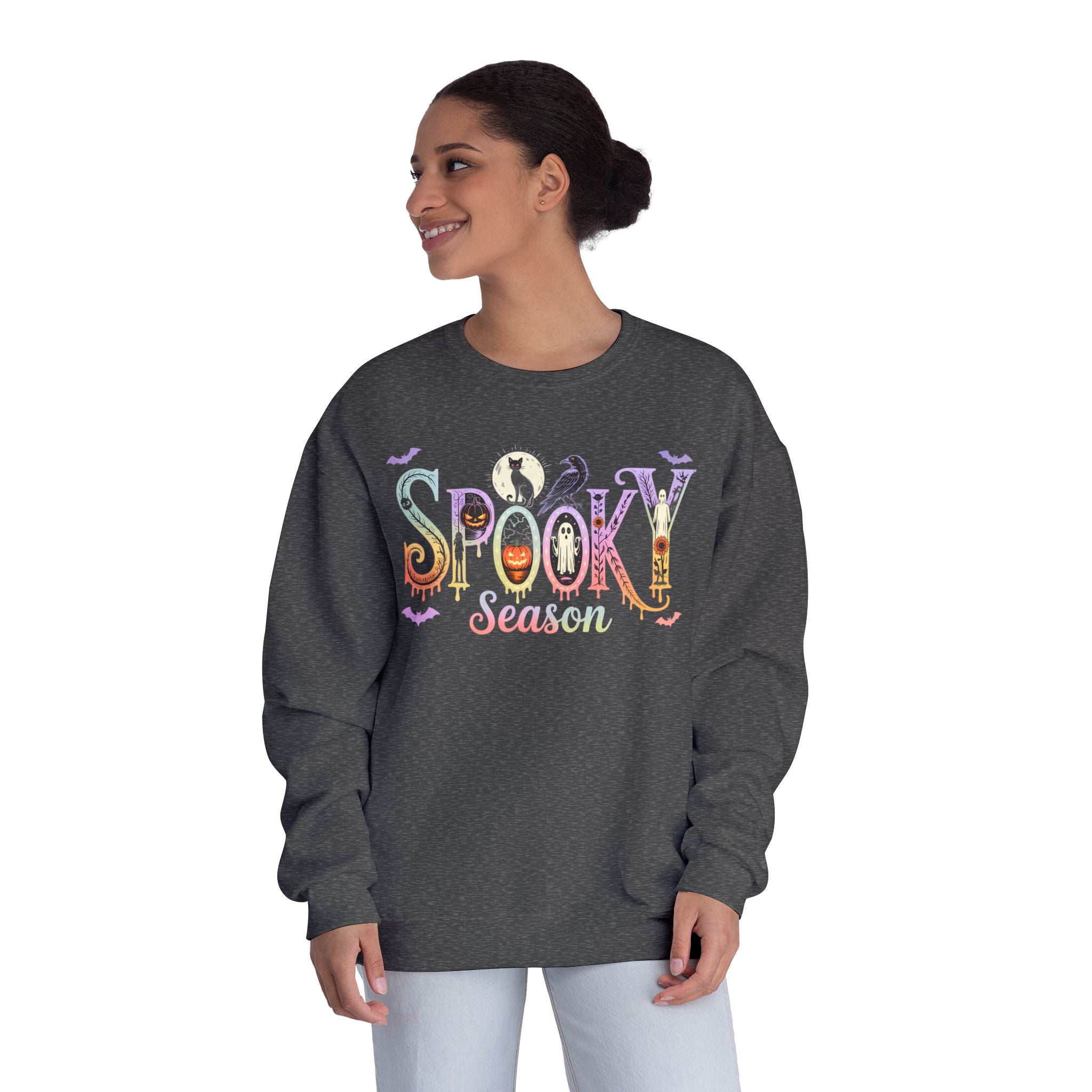 Spooky Season Crewneck Sweatshirt | Halloween Apparel, Cozy Fall Fashion, Unisex Sweatshirt, Festive Outfit, Gift for Halloween Lovers