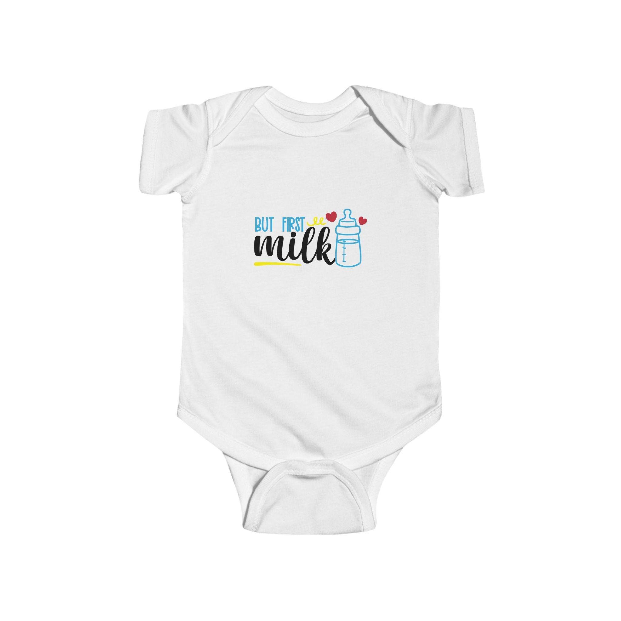 Cute Baby Bodysuit - "But First Milk" Infant Outfit, Newborn Gift, Baby Shower Present, Cute Baby Clothing, Funny Onesie