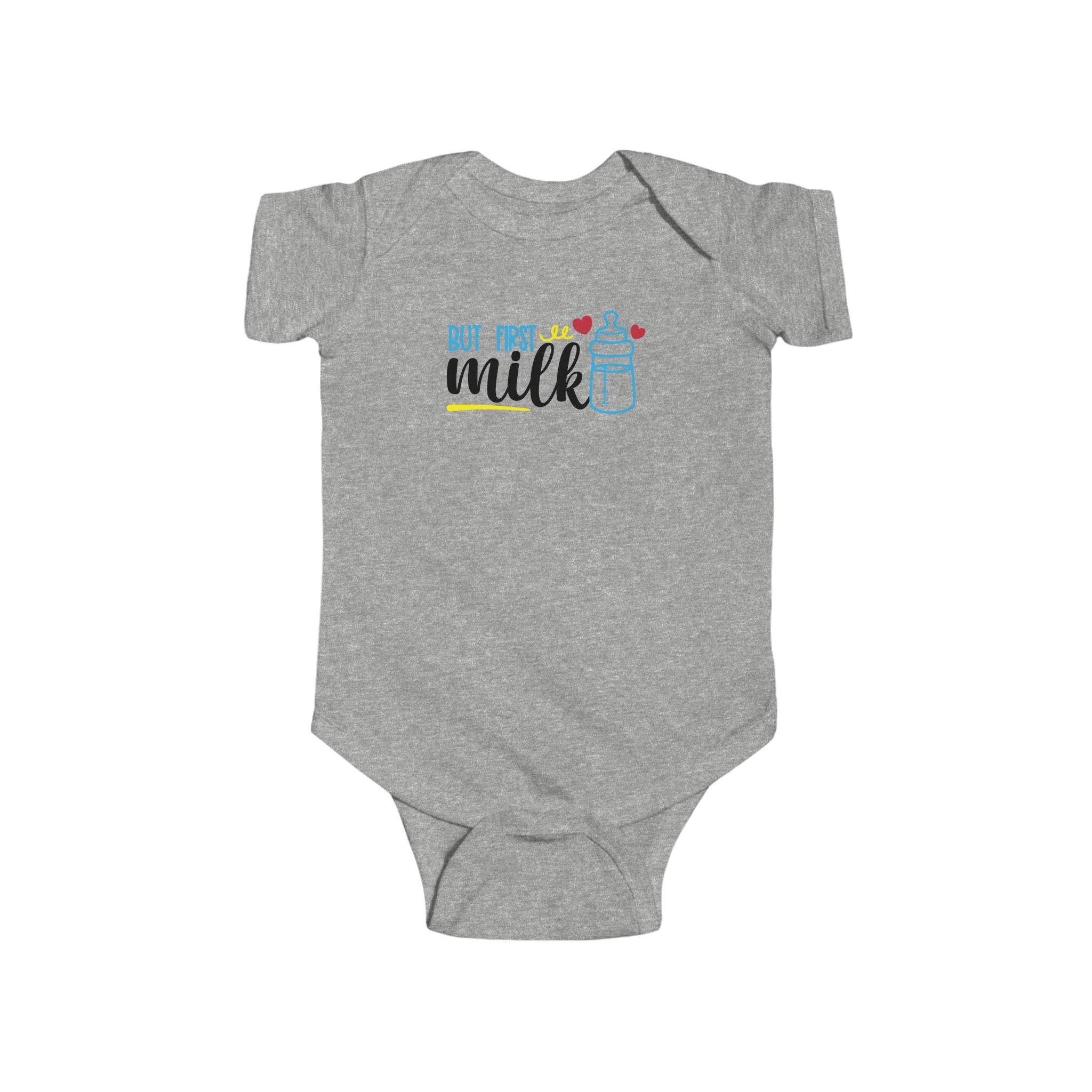 Cute Baby Bodysuit - "But First Milk" Infant Outfit, Newborn Gift, Baby Shower Present, Cute Baby Clothing, Funny Onesie