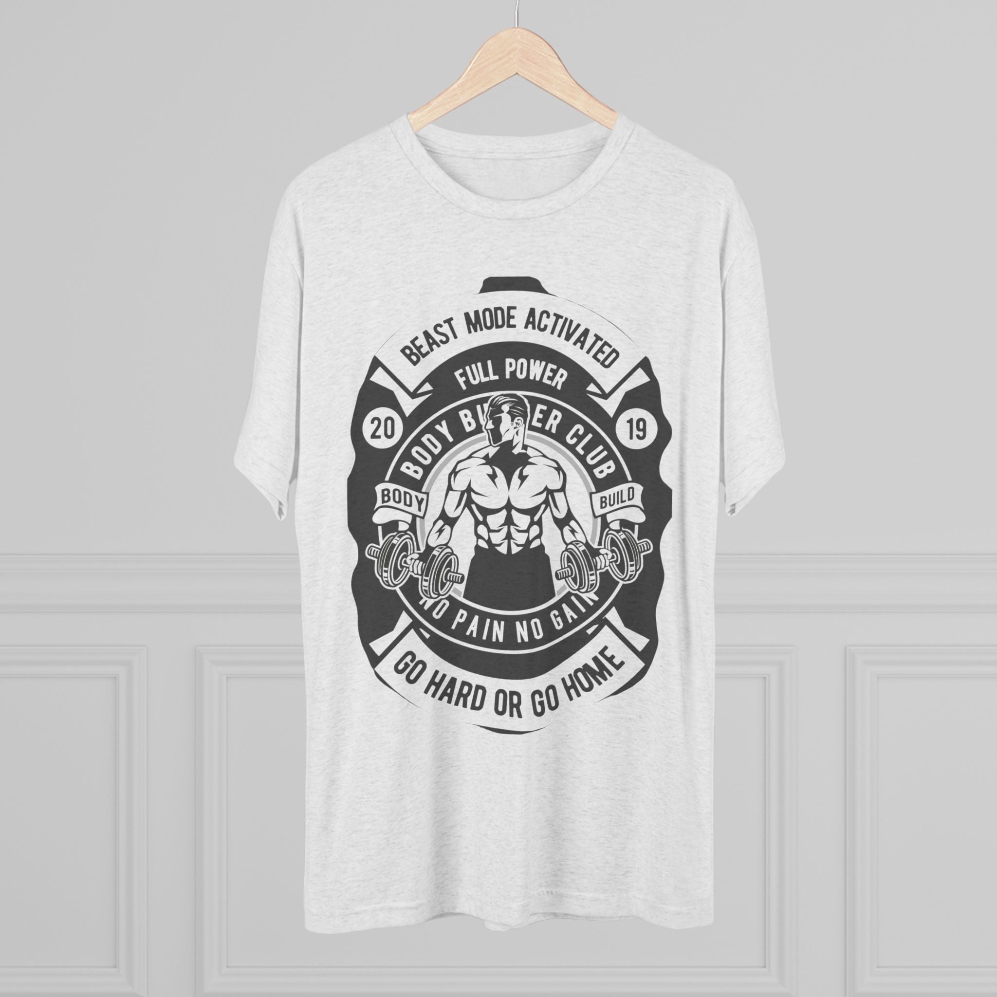 Beast Mode Activated Crew Tee | Gym Shirt, Fitness Apparel, Body Builder Gift, Workout Top, No Pain No Gain Tee