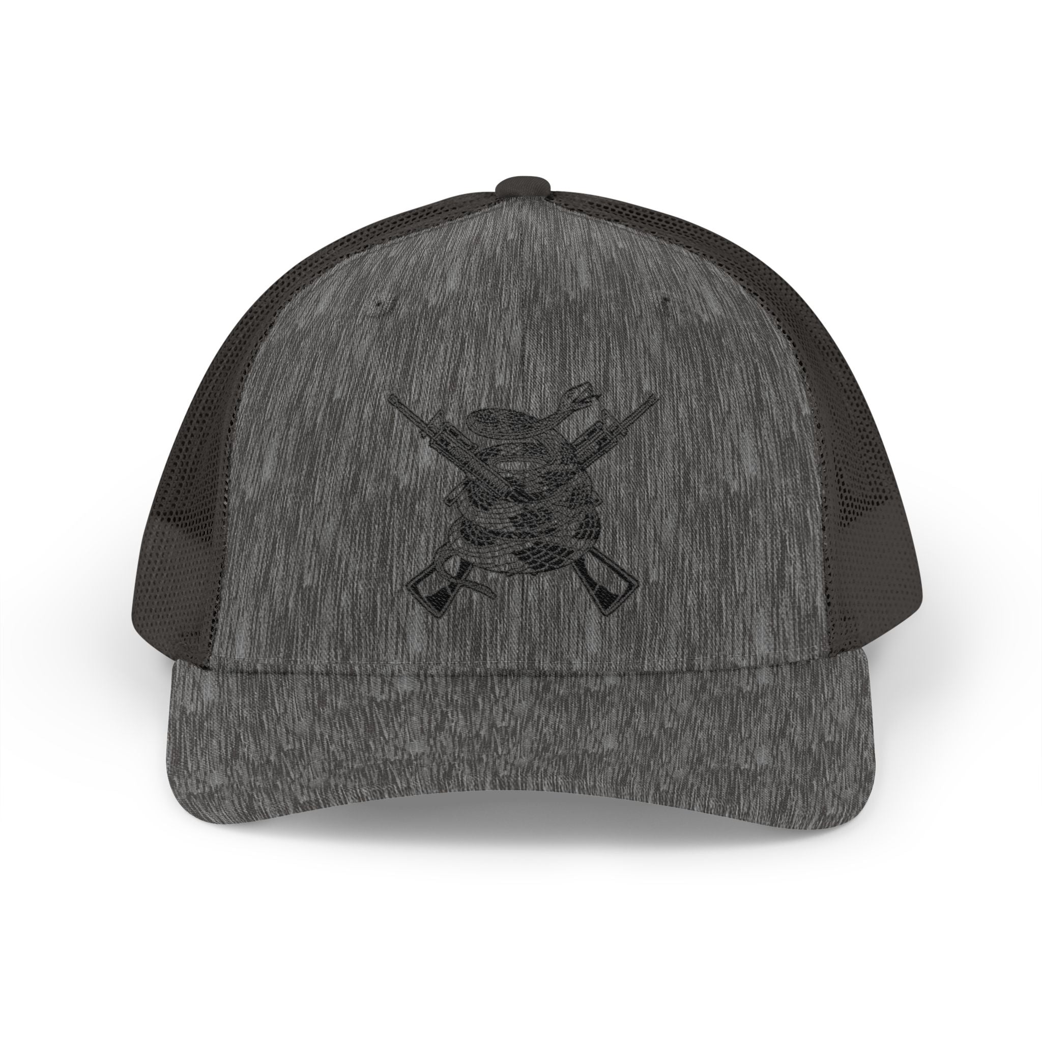 Snapback Cap, Crossed Rifles with Snake Design