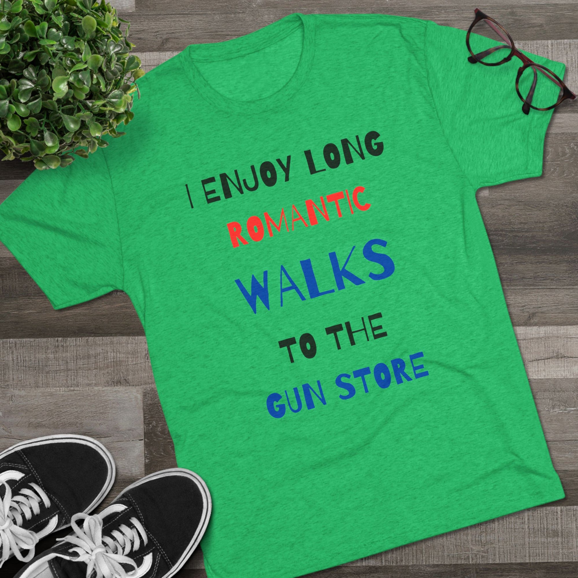Gun Lover's Tri-Blend Tee - Romantic Walks Design