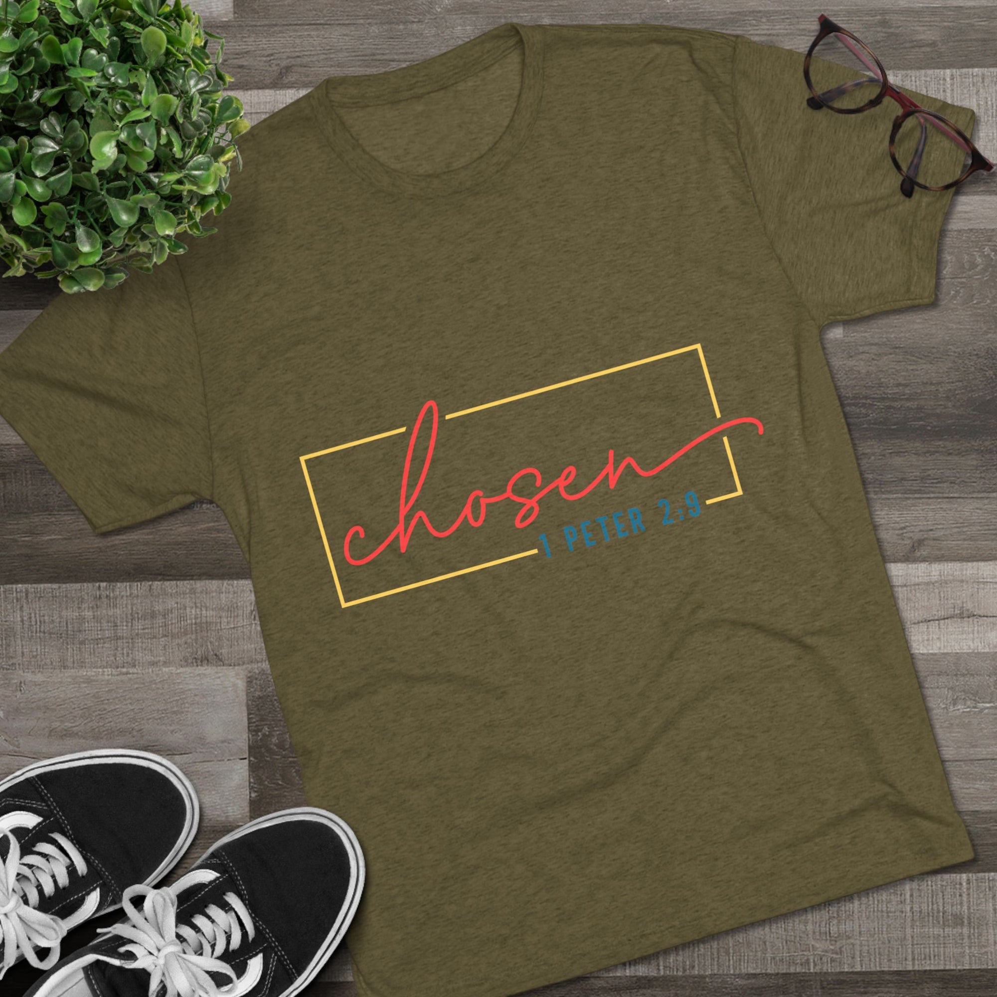 Faith-Inspired Unisex Tee, Chosen Comfort Shirt, Inspirational Crew T-Shirt, Casual Daily Wear, Gift for Believers