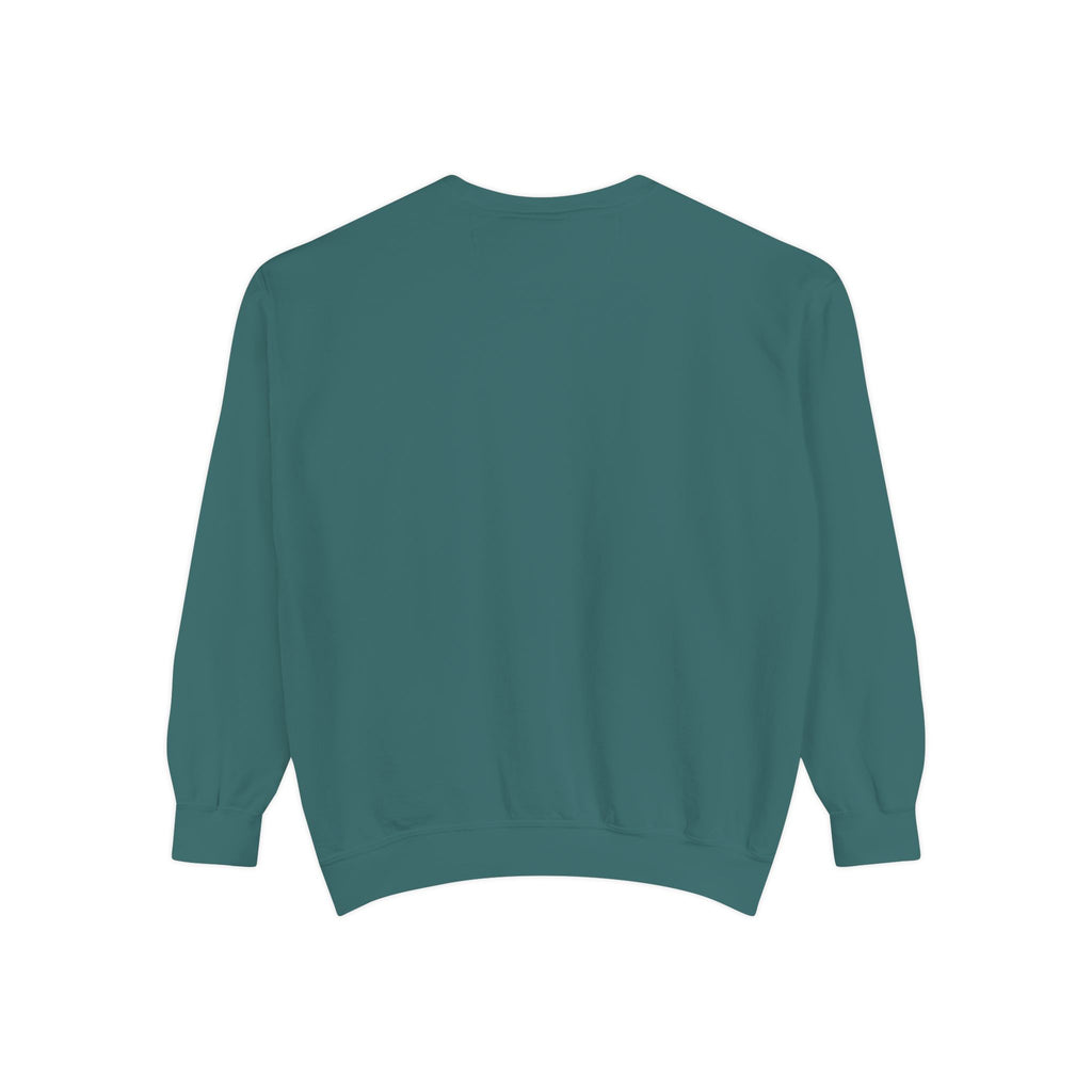 Halloween-Themed Garment-Dyed Unisex Sweatshirt, Cozy Fall Fashion, Cute Pet Designs, Perfect for Halloween Parties, Gift Idea
