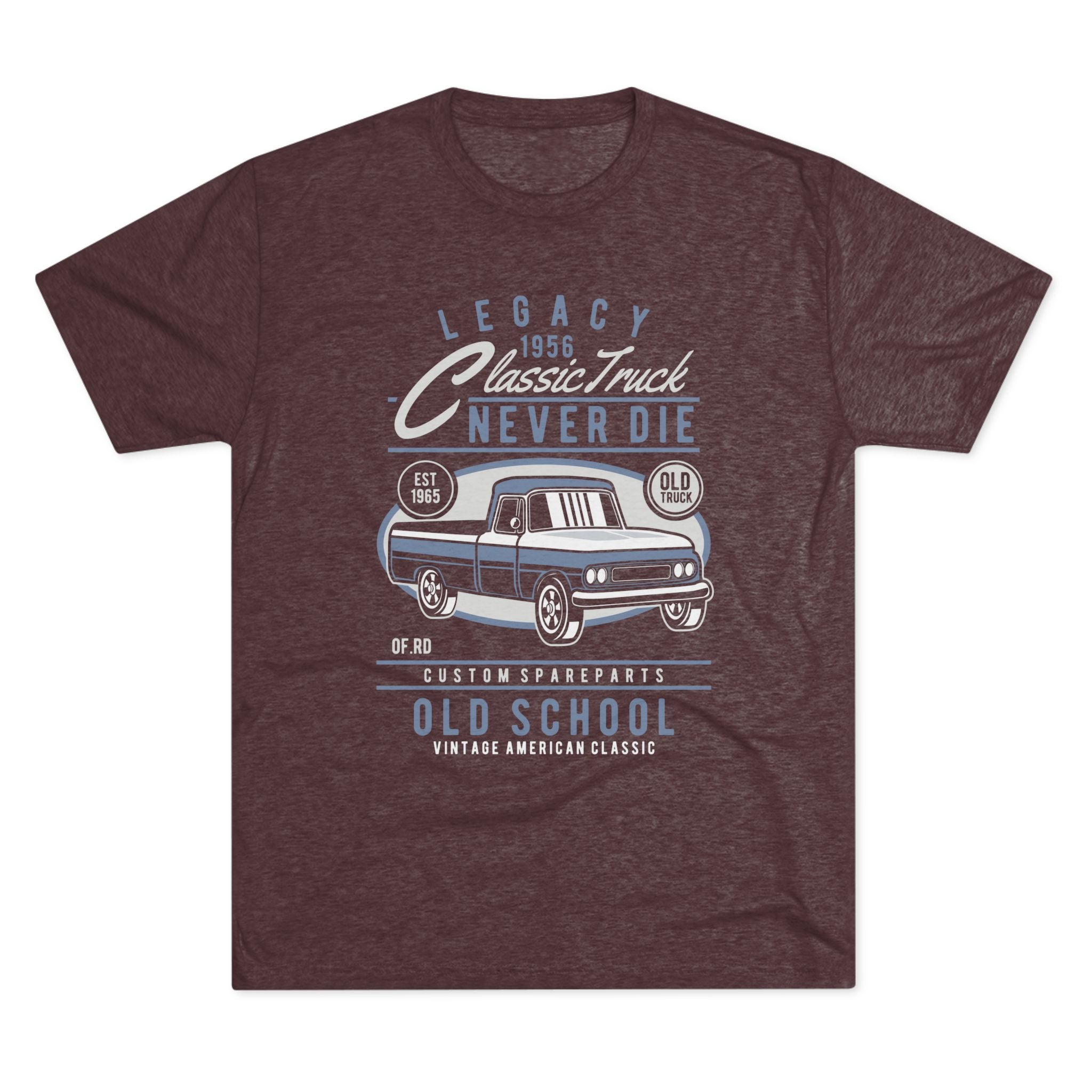 Vintage Classic Truck Tee - Unisex Tri-Blend Crew Neck