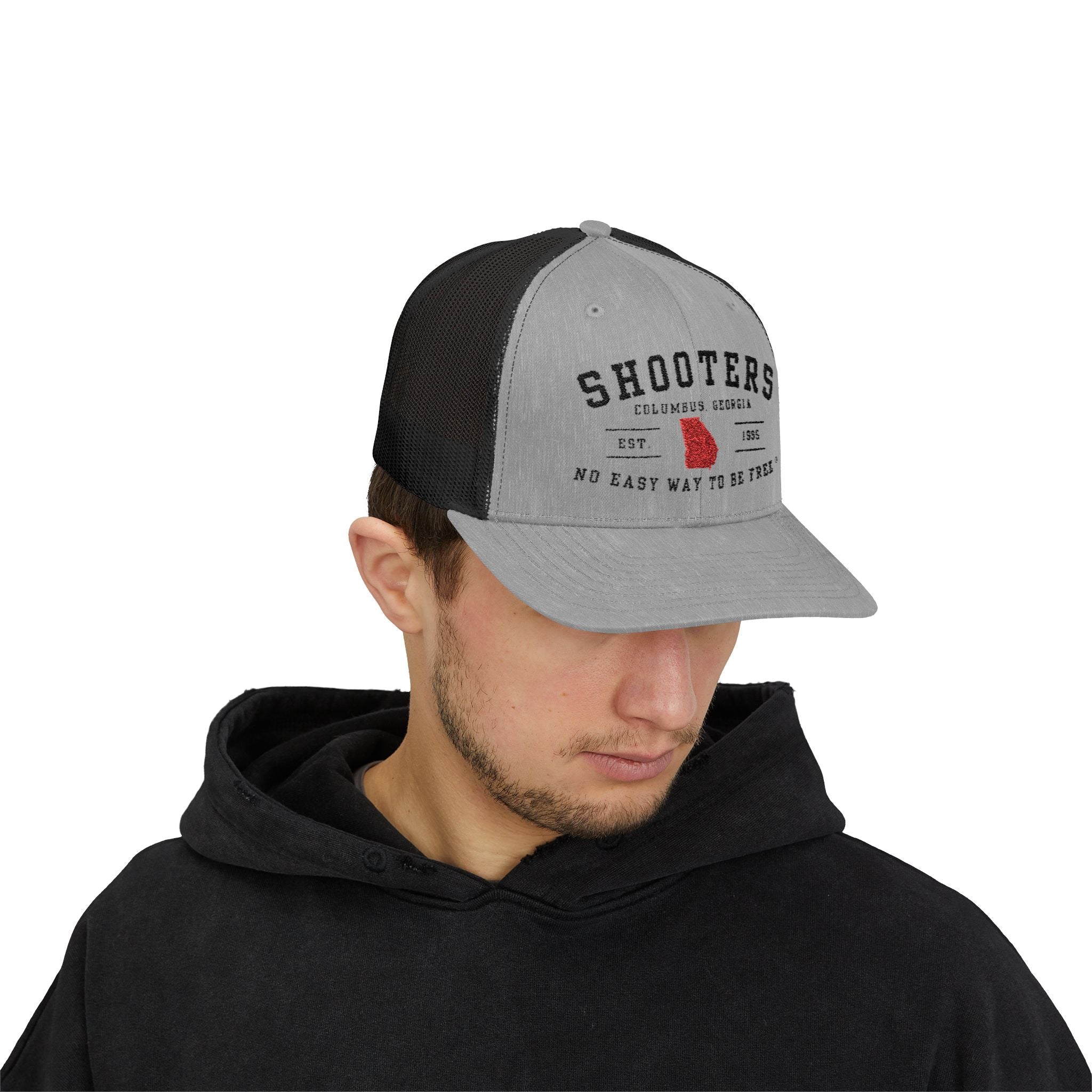 Shooters of Columbus Snapback Trucker Cap (Black lettering)