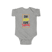 Infant Fine Jersey Bodysuit - 'Eat Sleep Cute Repeat' - Perfect for Baby Showers, Newborn Gifts, Toddler Fashion, Playtime, Everyday Wear