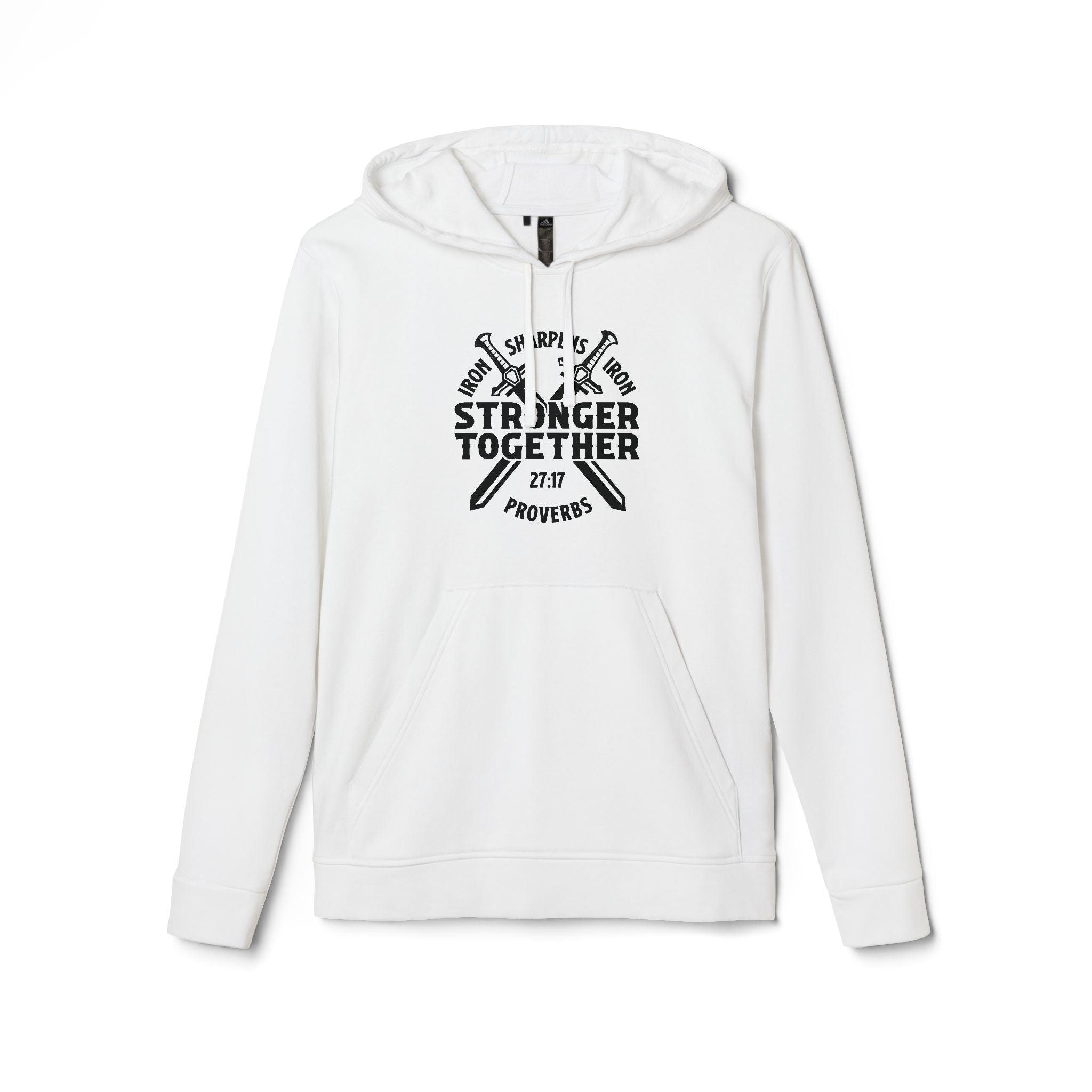 Iron Sharpens Iron Hoodie, Unisex Fleece Pullover, Motivational Sweatshirt, Inspirational Jumper, Workout Clothing, Fitness Apparel