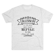Christian Tee - Blessed is the man who takes refuge in Him