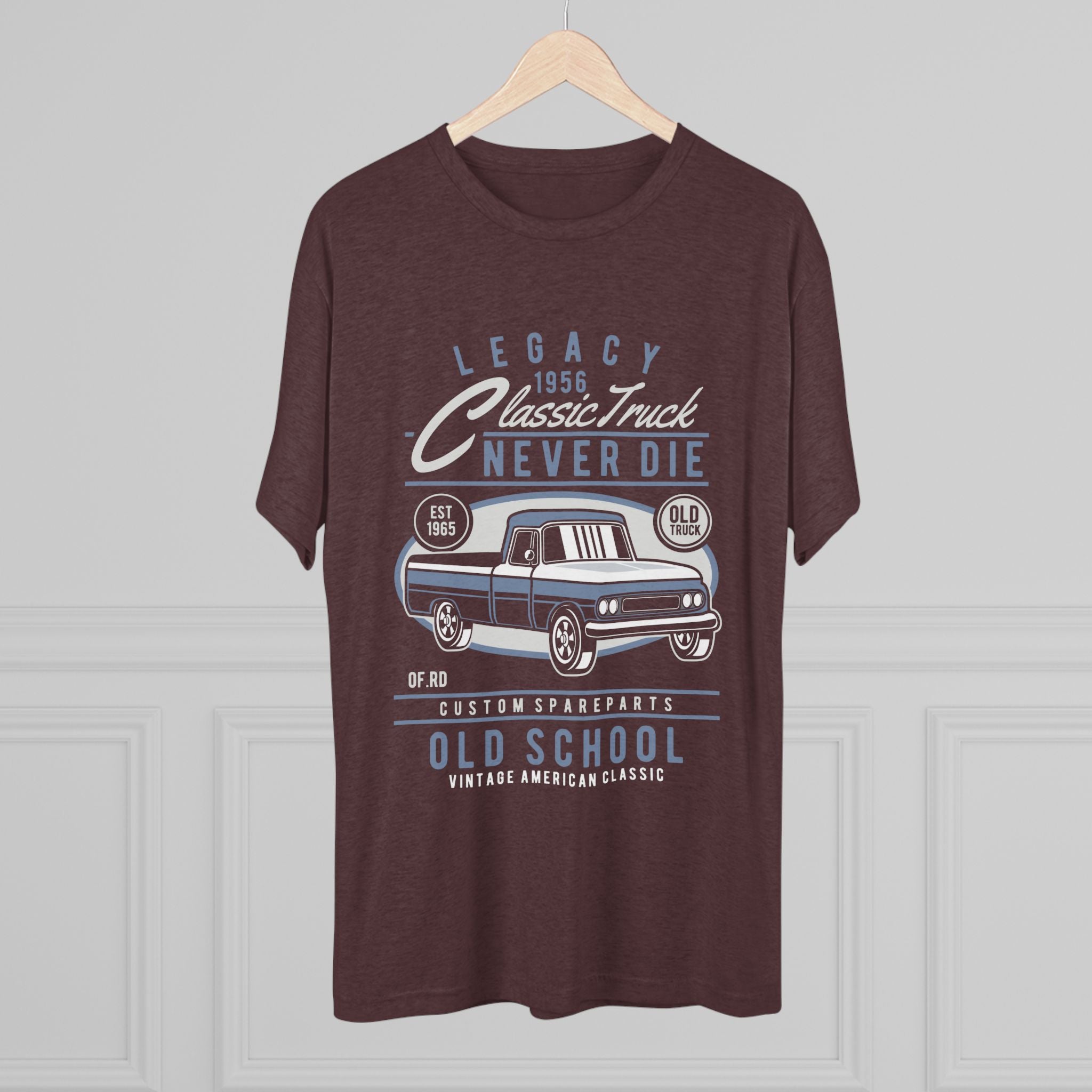 Vintage Classic Truck Tee - Unisex Tri-Blend Crew Neck