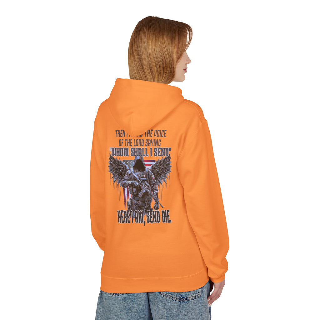 Hoodie - Isaiah 6:8 Inspirational Scripture Design
