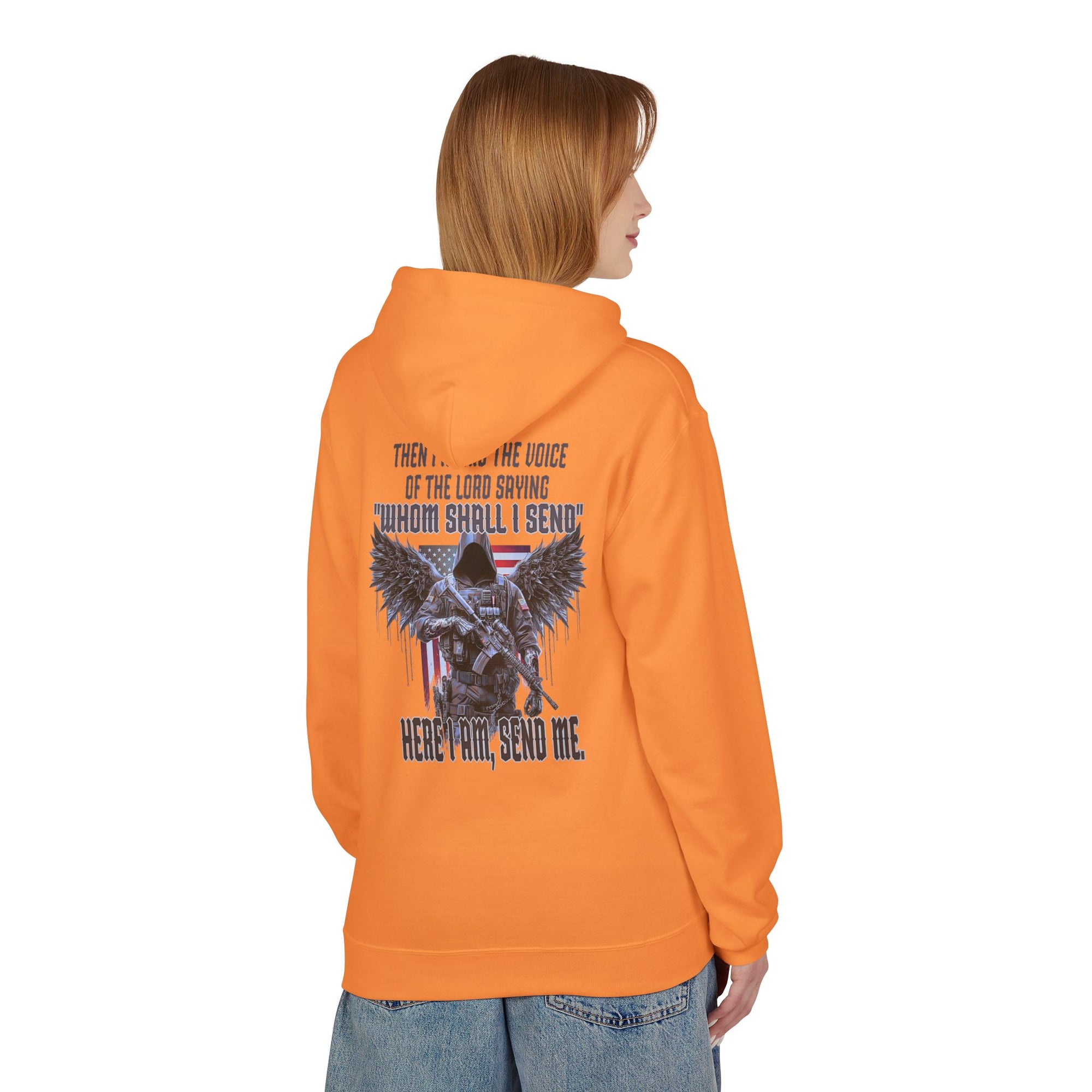 Hoodie - Isaiah 6:8 Inspirational Scripture Design
