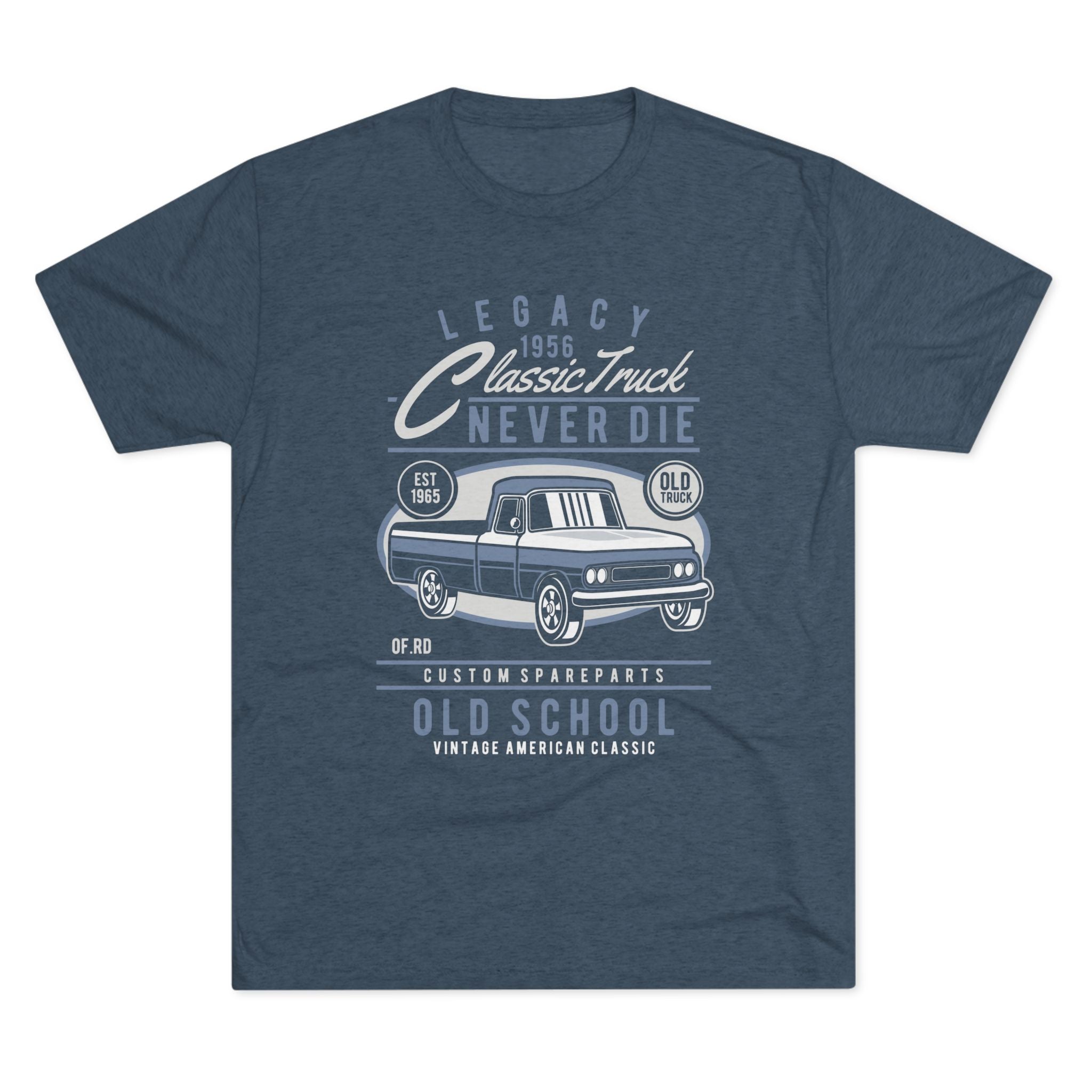 Vintage Classic Truck Tee - Unisex Tri-Blend Crew Neck