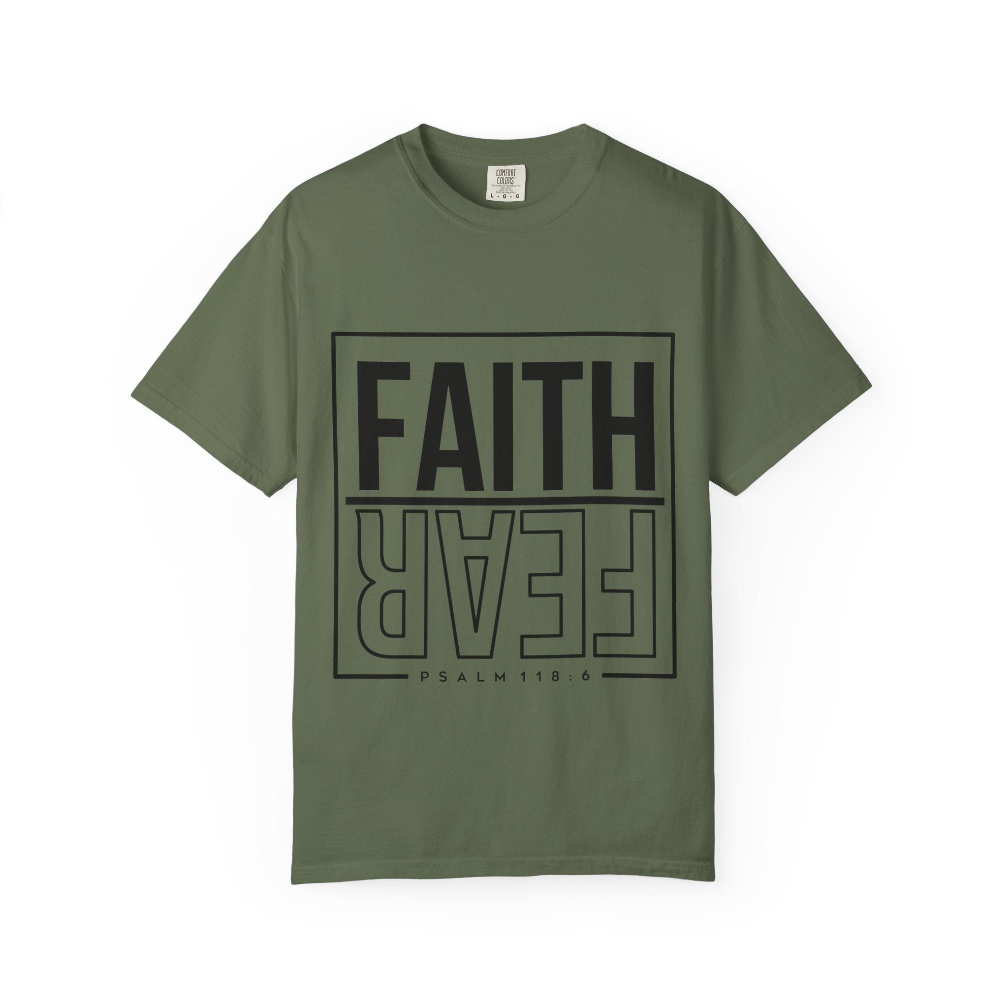 Unisex Faith & Fear T-Shirt, Inspirational Tee, Positive Message, Gift for Friends, Faith-Based Apparel, Casual Wear, Christian Merch